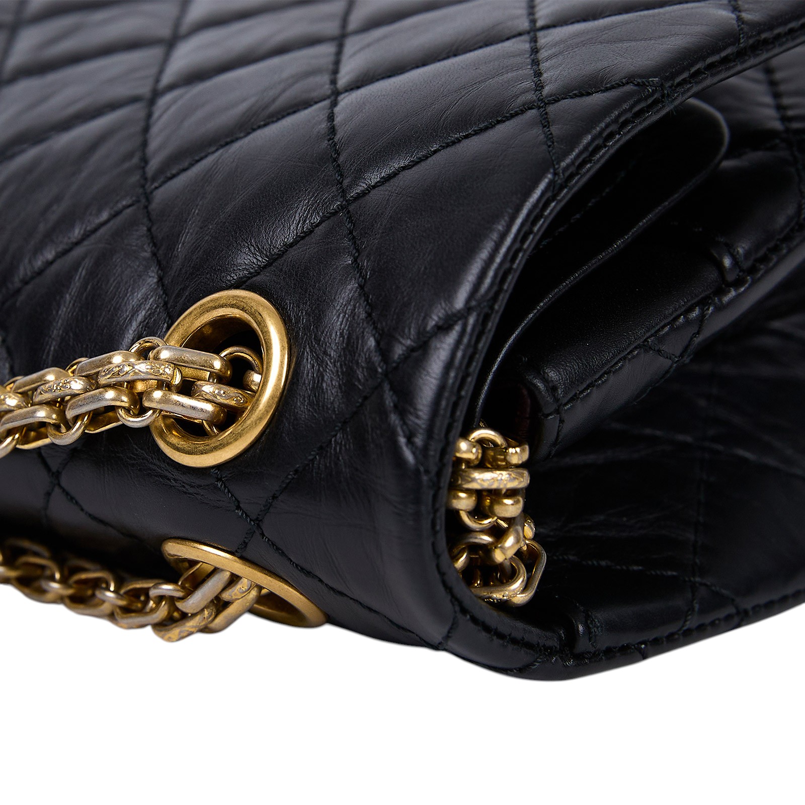 香奈兒 CHANEL 2.55 口蓋包 中型 A37586 13開 黑羊金釦2.55掀蓋包24CM 原廠盒子/防塵袋/保證卡/購買證明/發票