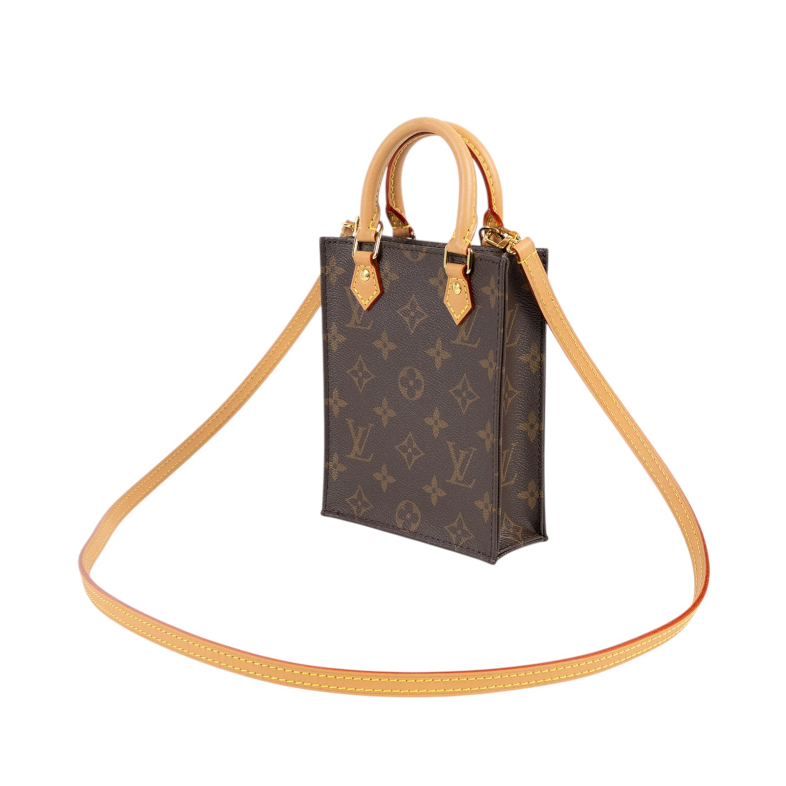 路易威登 LOUIS VUITTON Petit Sac Plat 經典帆布 斜背包 M69442  原廠盒子/防塵袋/背帶
