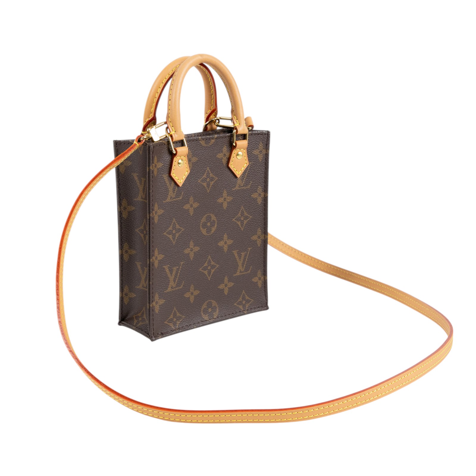 路易威登 LOUIS VUITTON Petit Sac Plat 經典帆布 斜背包 M69442  原廠盒子/防塵袋/背帶