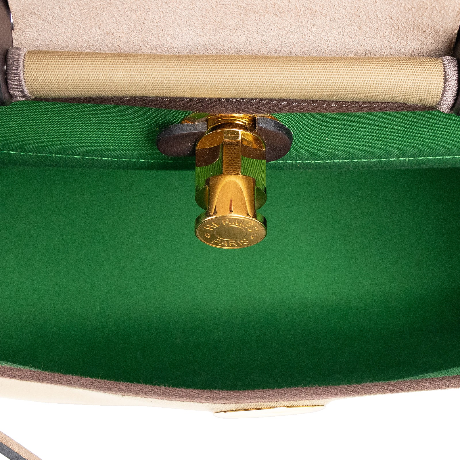 愛馬仕 Hermes Herbag Zip 31 HER31 B刻 咖綠拚色HERBAG31 內袋/鎖組