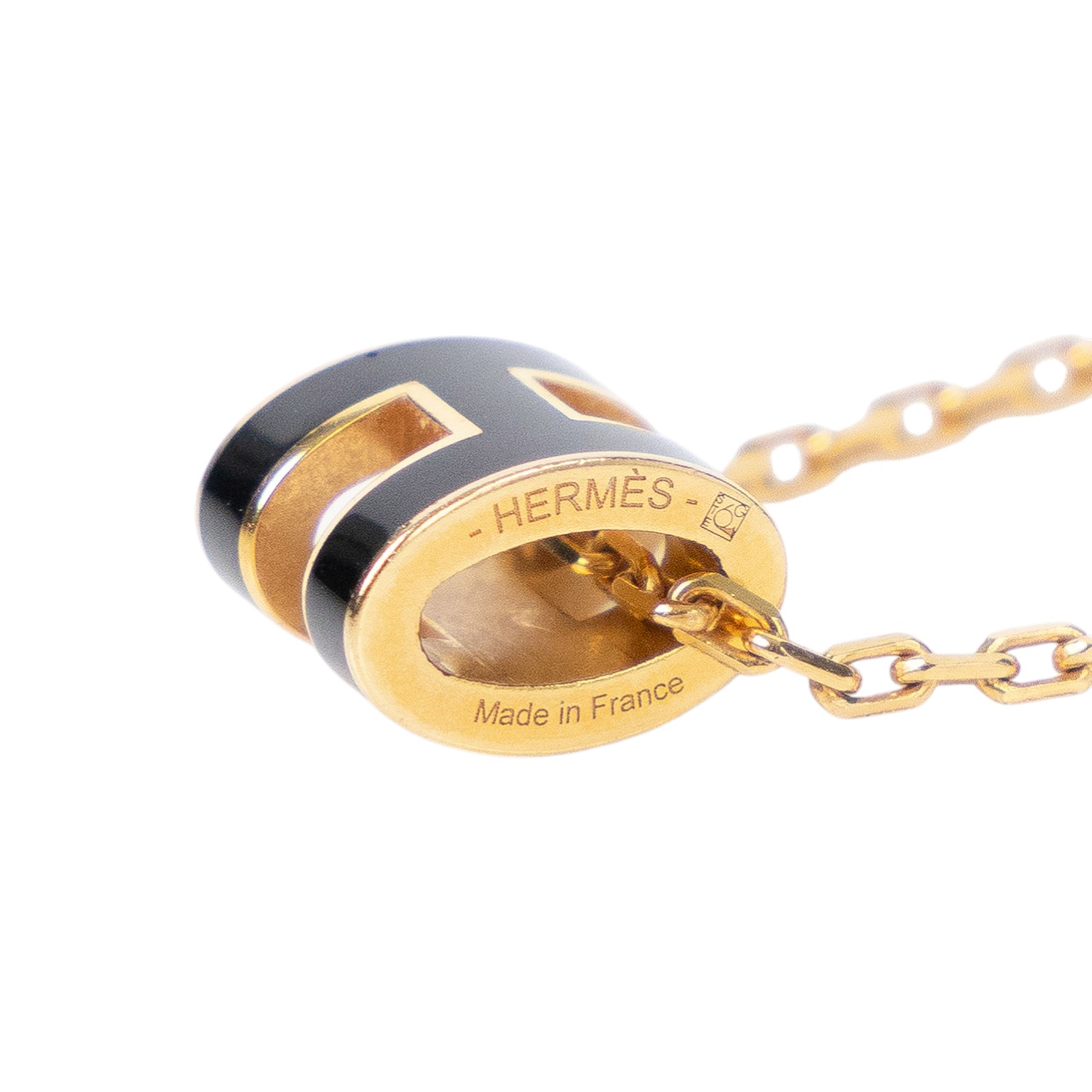愛馬仕 Hermes Mini Pop H 墜飾 黑色 H147992Fv03 黑金MINI POP H項鍊 無附屬品