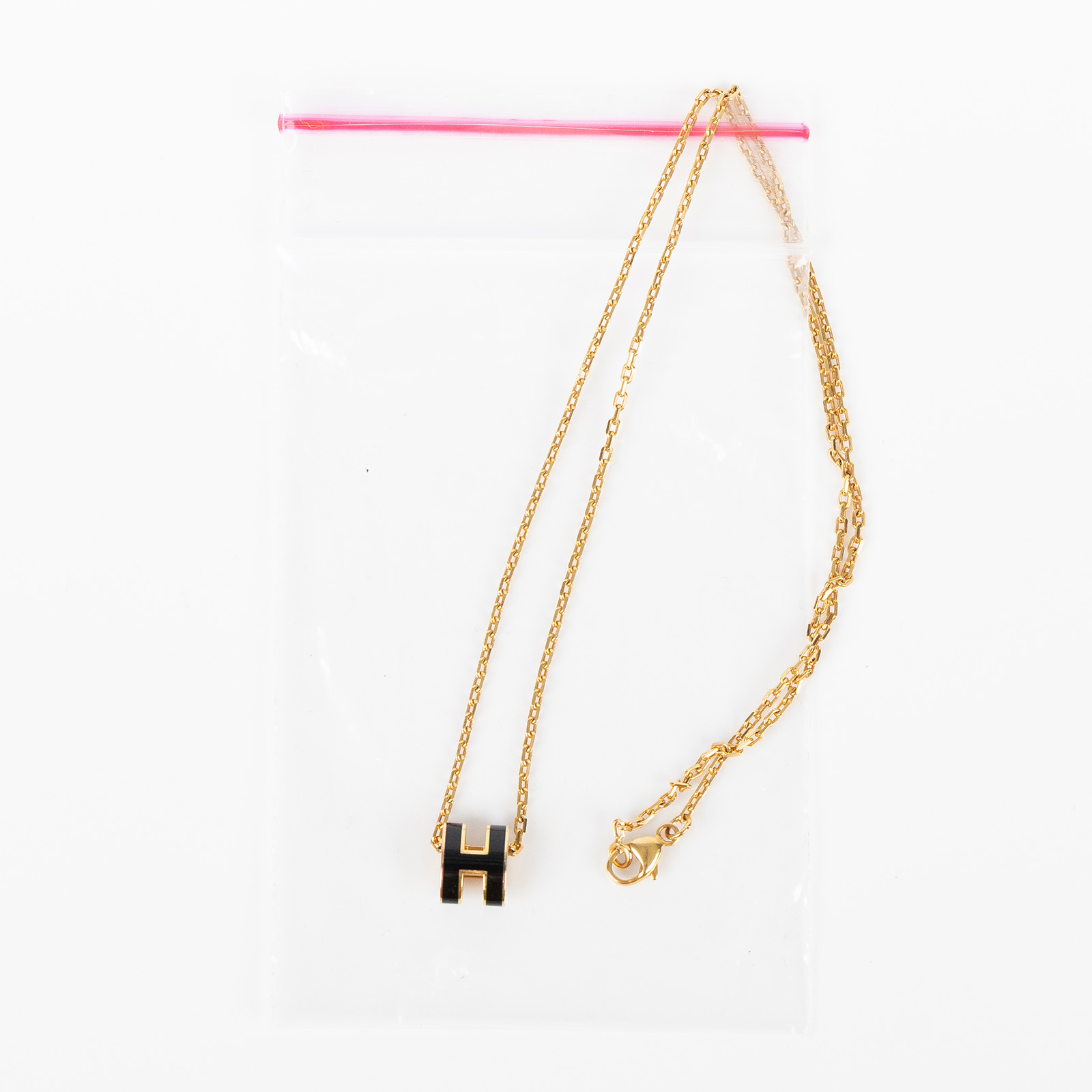愛馬仕 Hermes Mini Pop H 墜飾 黑色 H147992Fv03 黑金MINI POP H項鍊 無附屬品