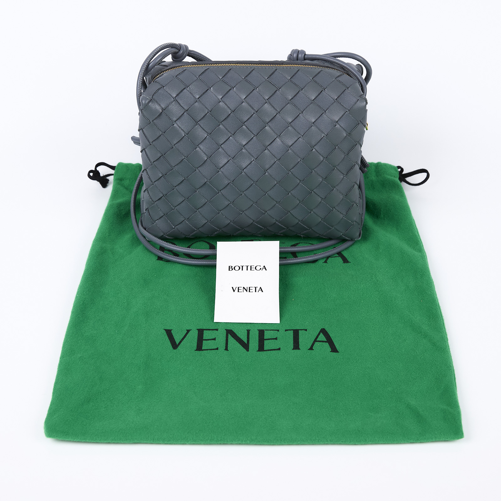 寶緹嘉 BOTTEGA VENETA Loop 相機包 小型 680255V1G1 灰LOOP 小號 防塵袋