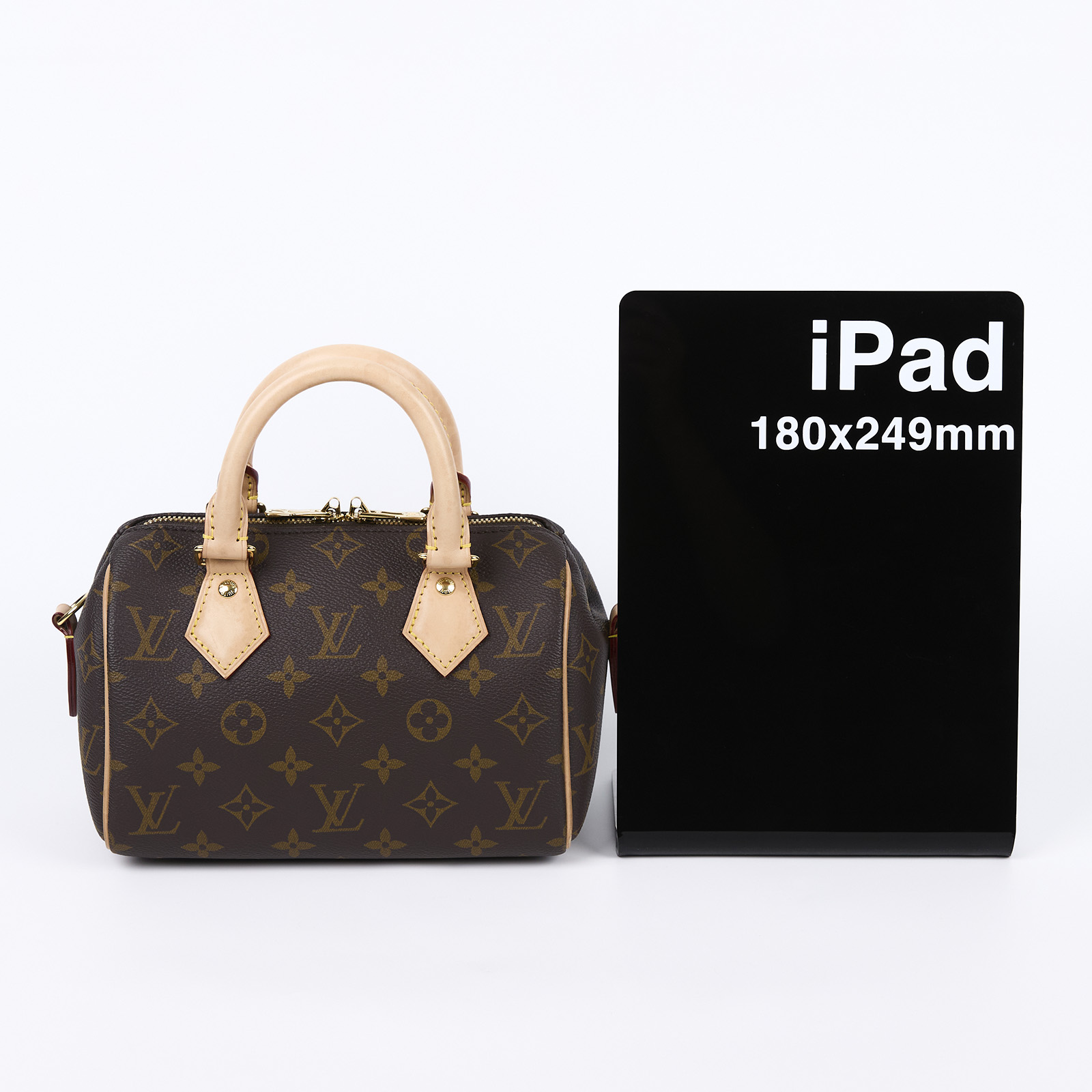 路易威登 LOUIS VUITTON Speedy Bandoulière 20 米色 帆布 手提 斜背 波士頓包 M46222 晶片款  背帶