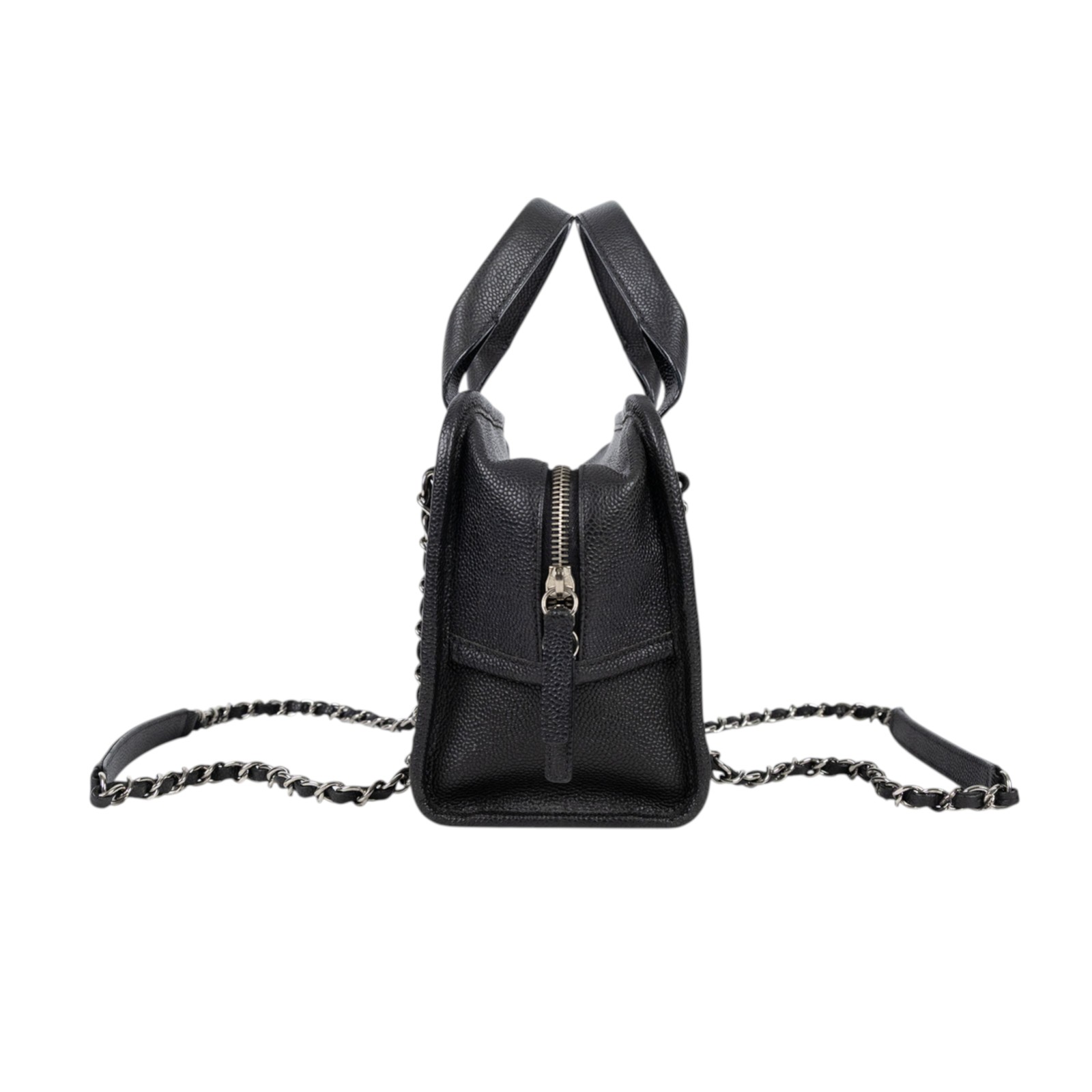 香奈兒 CHANEL DEAUVILLE 保齡球包 A92757 20開黑銀Deauville手提2WAY 原廠盒子/保證卡