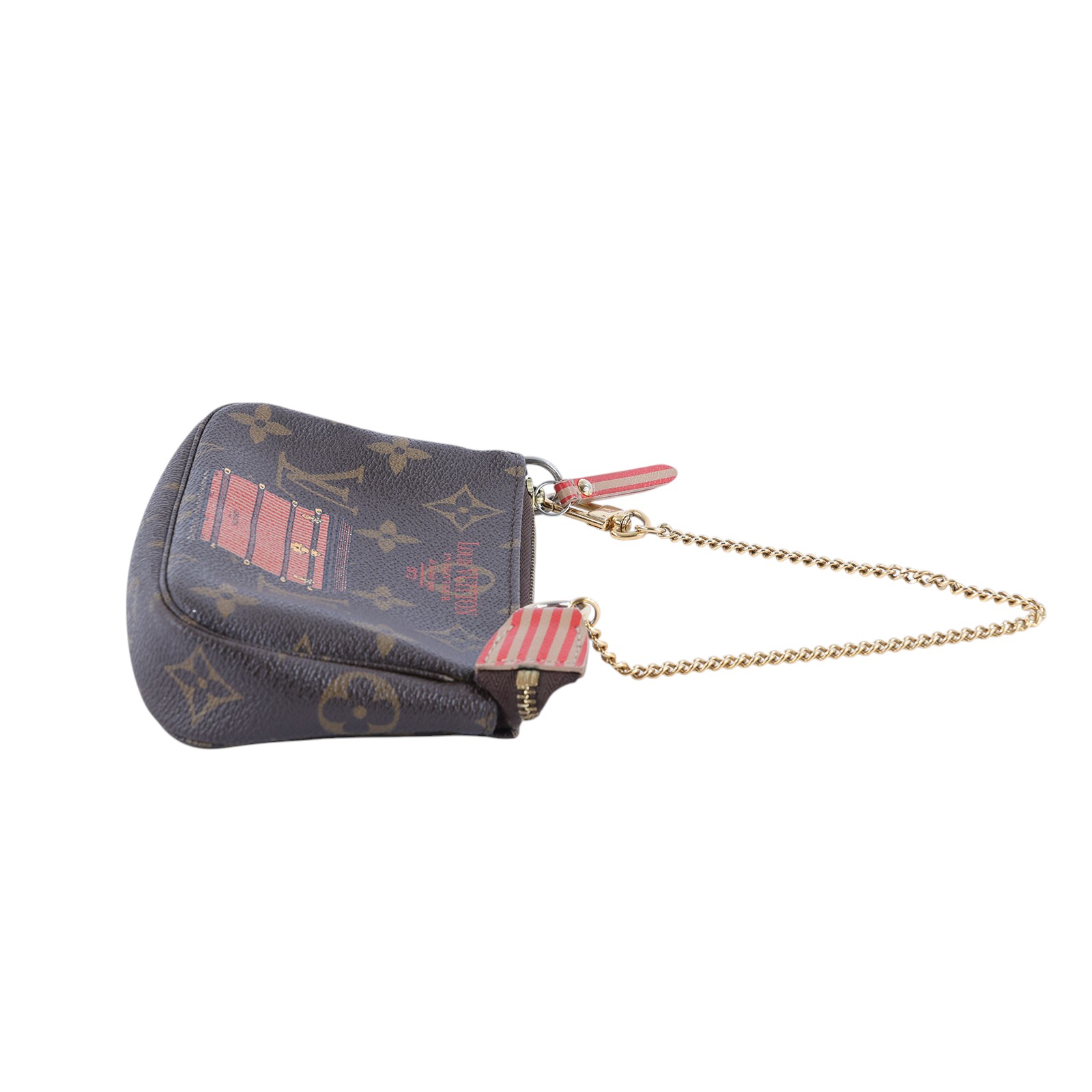 路易威登 LOUIS VUITTON Pochette Accessoires Trunks & Locks 鏈帶包 M60417  原廠盒子/防塵袋