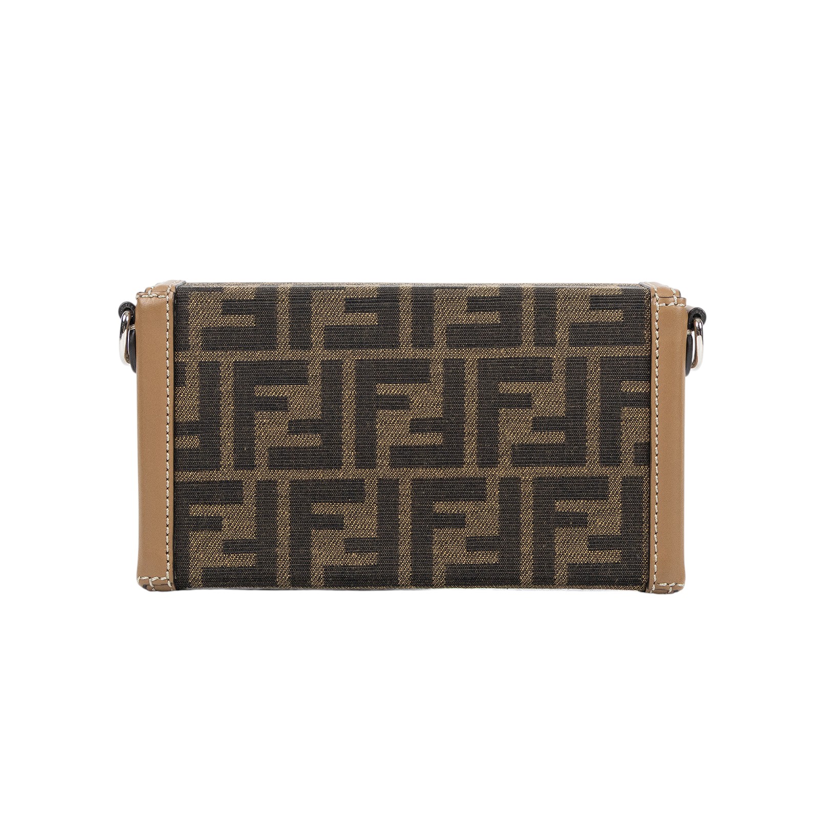 芬迪 FENDI Mini Soft Trunk Baguette 帆布 斜背手機包 7AS139AFBV  原廠盒子/防塵袋/背帶/保證卡/購買證明影本