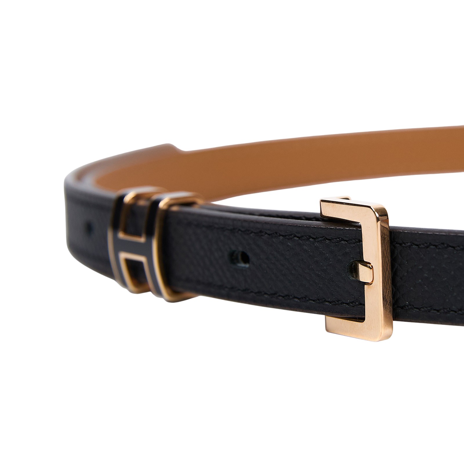 愛馬仕 Hermes Pop H 15 腰帶 黑色 金色扣 H081087CD89070 B刻 黑POPH 15 皮帶#70 原廠盒子
