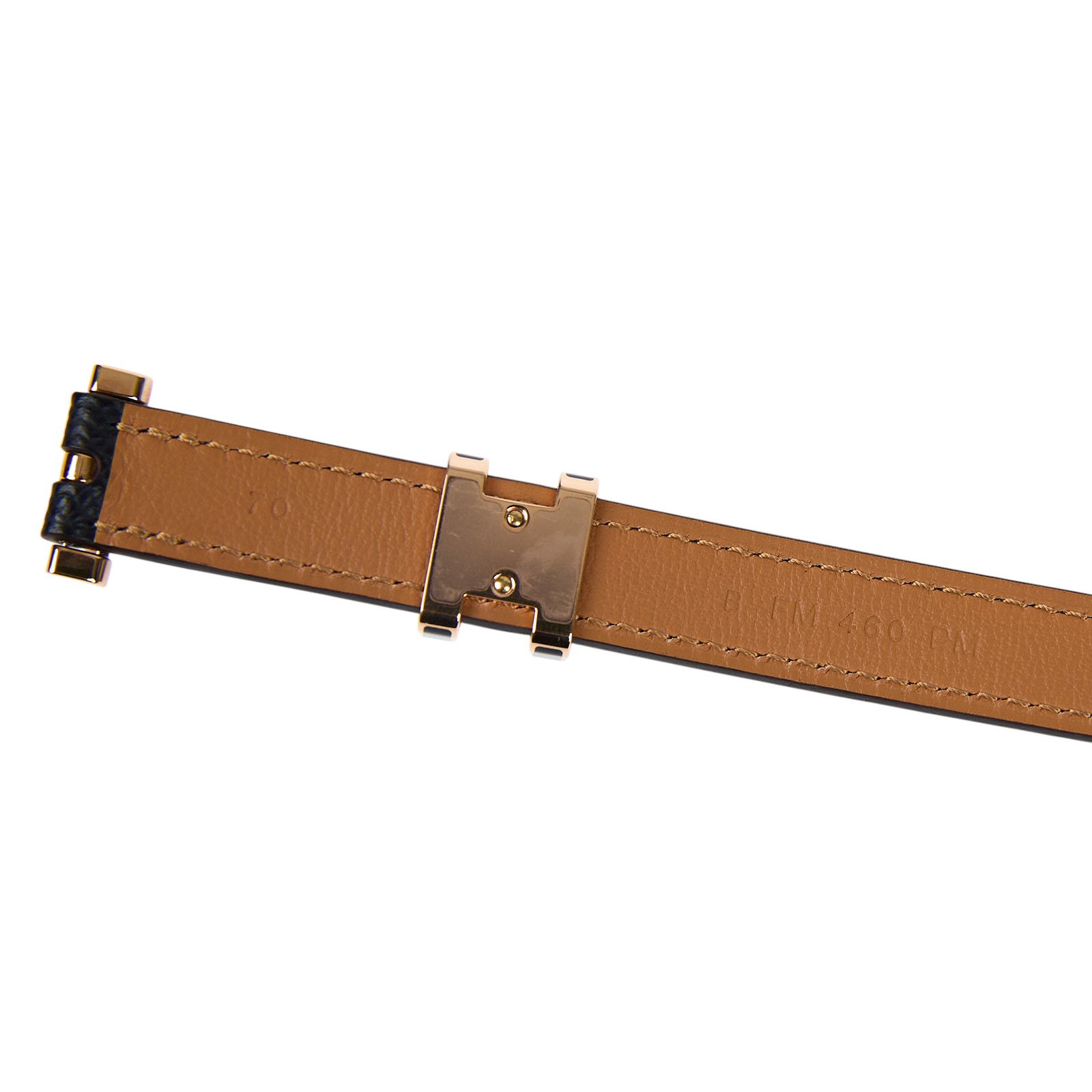 愛馬仕 Hermes Pop H 15 腰帶 黑色 金色扣 H081087CD89070 B刻 黑POPH 15 皮帶#70 原廠盒子