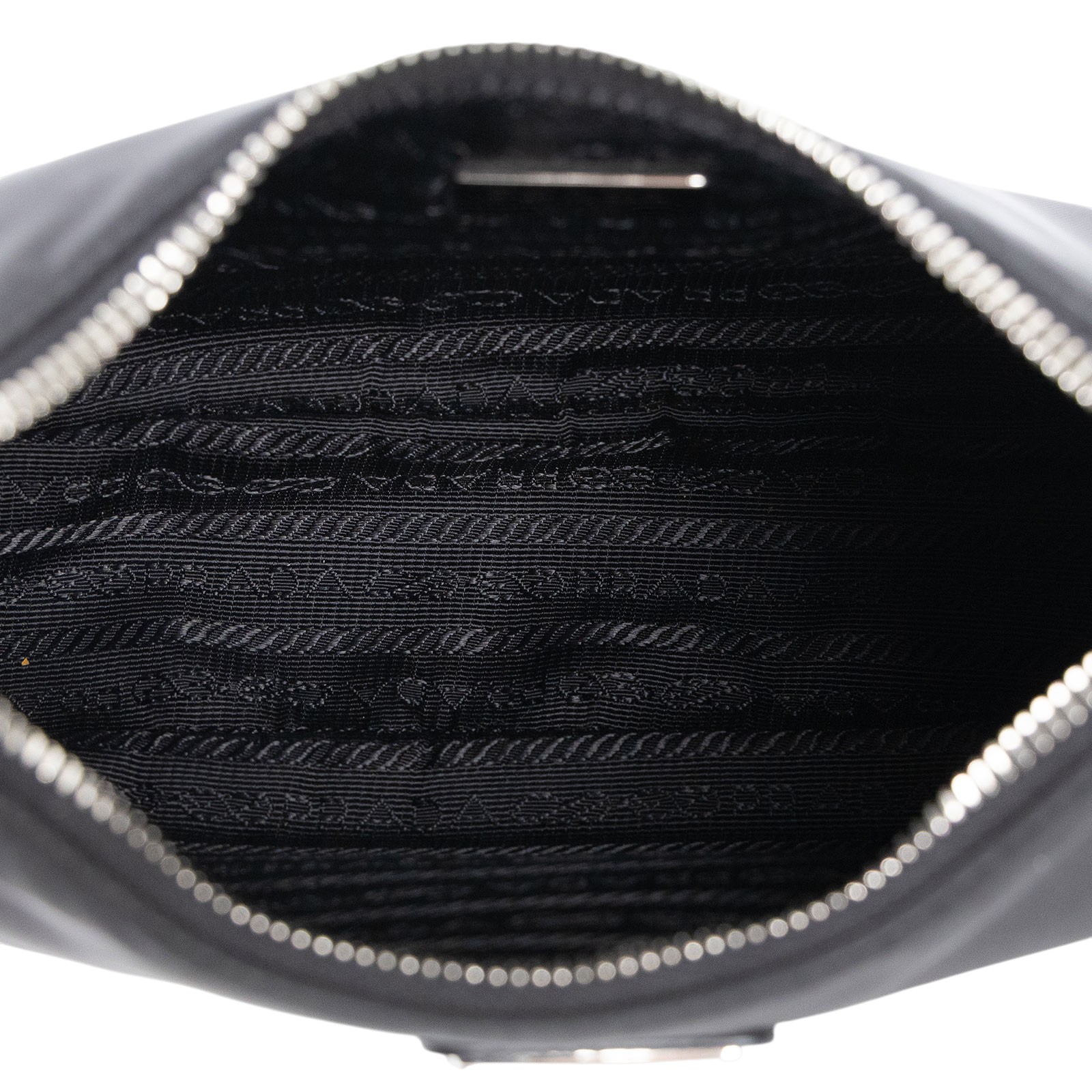 普拉達 PRADA Re-Edition 2005 Re-Nylon 手袋 1BH204_R064 黑銀三合一尼龍肩背包 背帶2/吊牌/內袋/收據