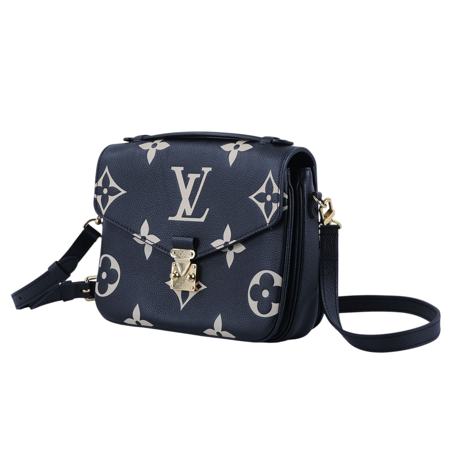 路易威登 LOUIS VUITTON Pochette Métis LOGO 牛皮 釦式 手提 斜背包 M45773 晶片款  背帶