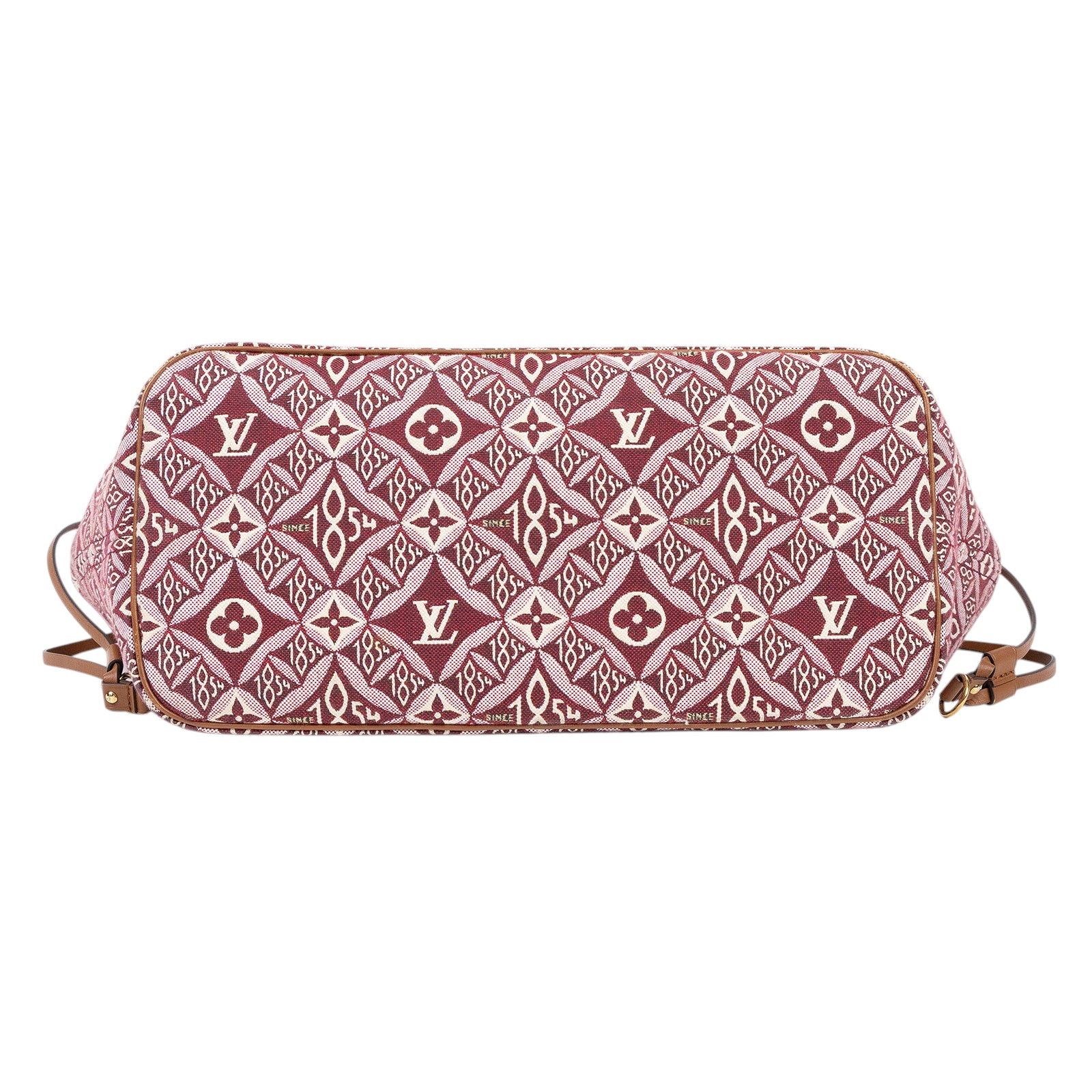 路易威登 LOUIS VUITTON Neverfull MM 肩背購物包 M57273 紅帆布1854 NEVERFULL MM 防塵袋/內袋