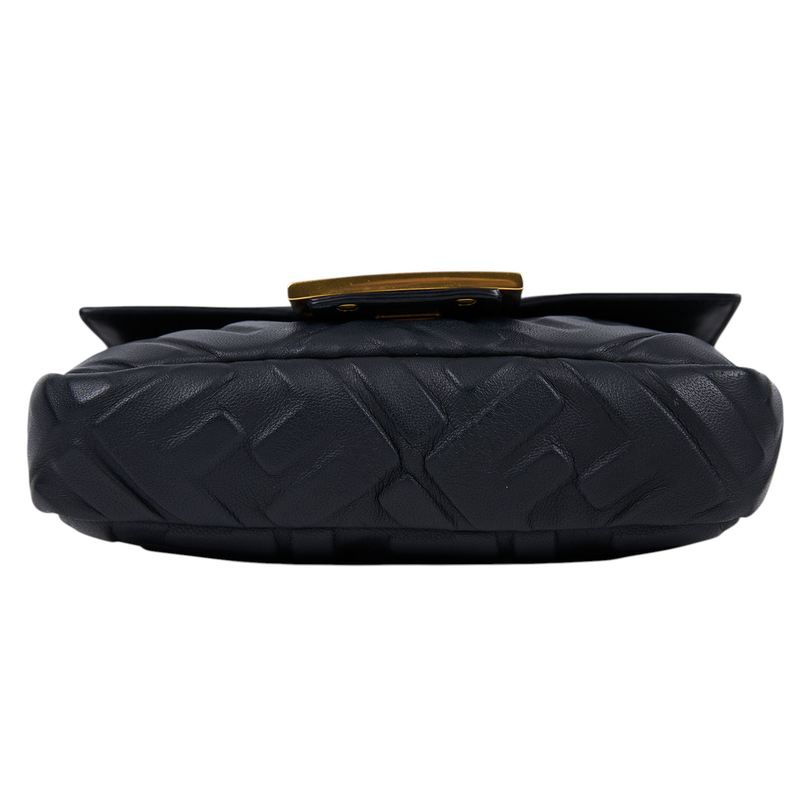 芬迪 FENDI 迷你 Baguette 納帕軟皮 8BS017A72V 黑FF皮革法棍包 2WAY 防塵袋/背帶2