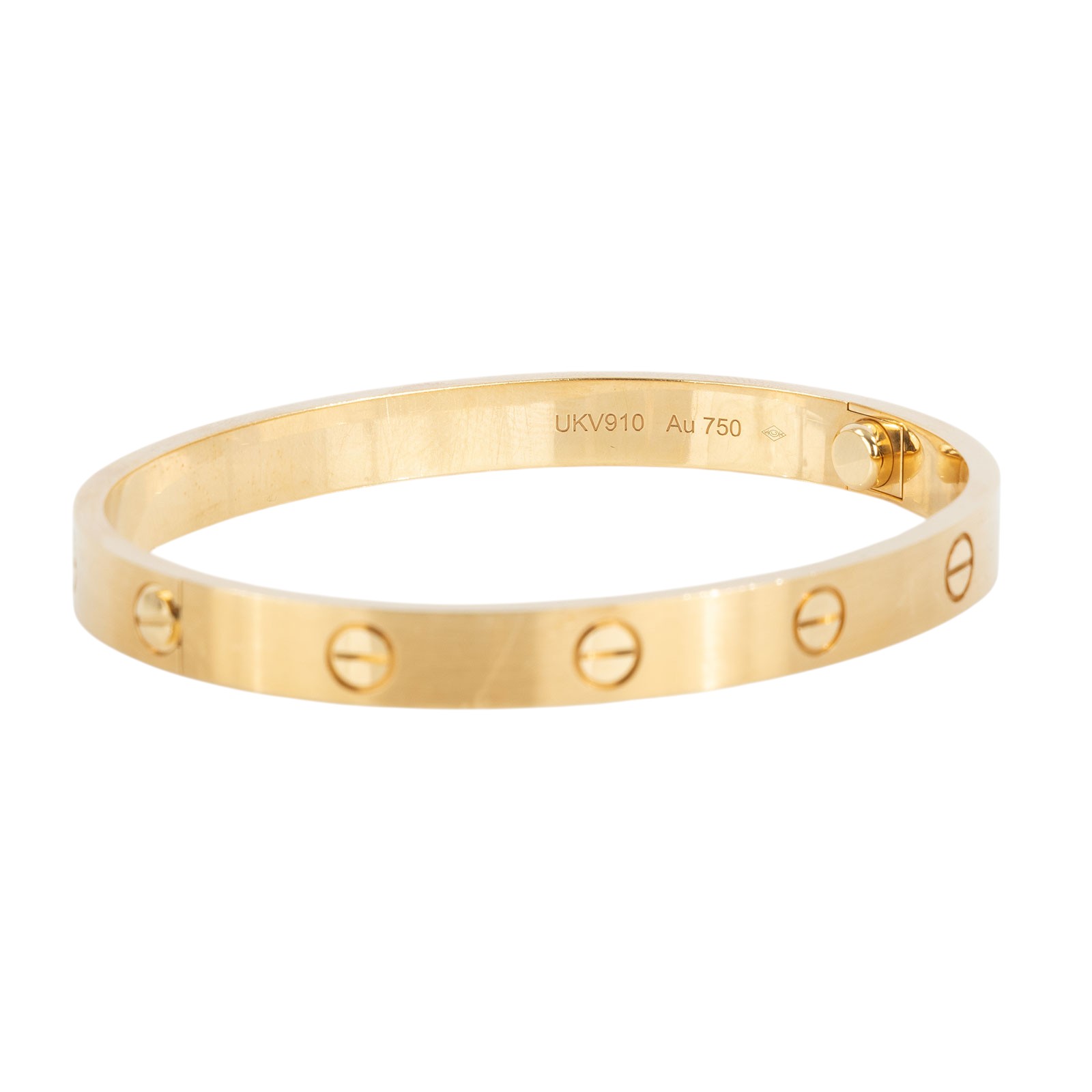 卡地亞 CARTIER LOVE手環 經典款 霧面處理 B6077017 YG LOVE霧面手環#17 原廠盒子2/保證卡/購買證明影本