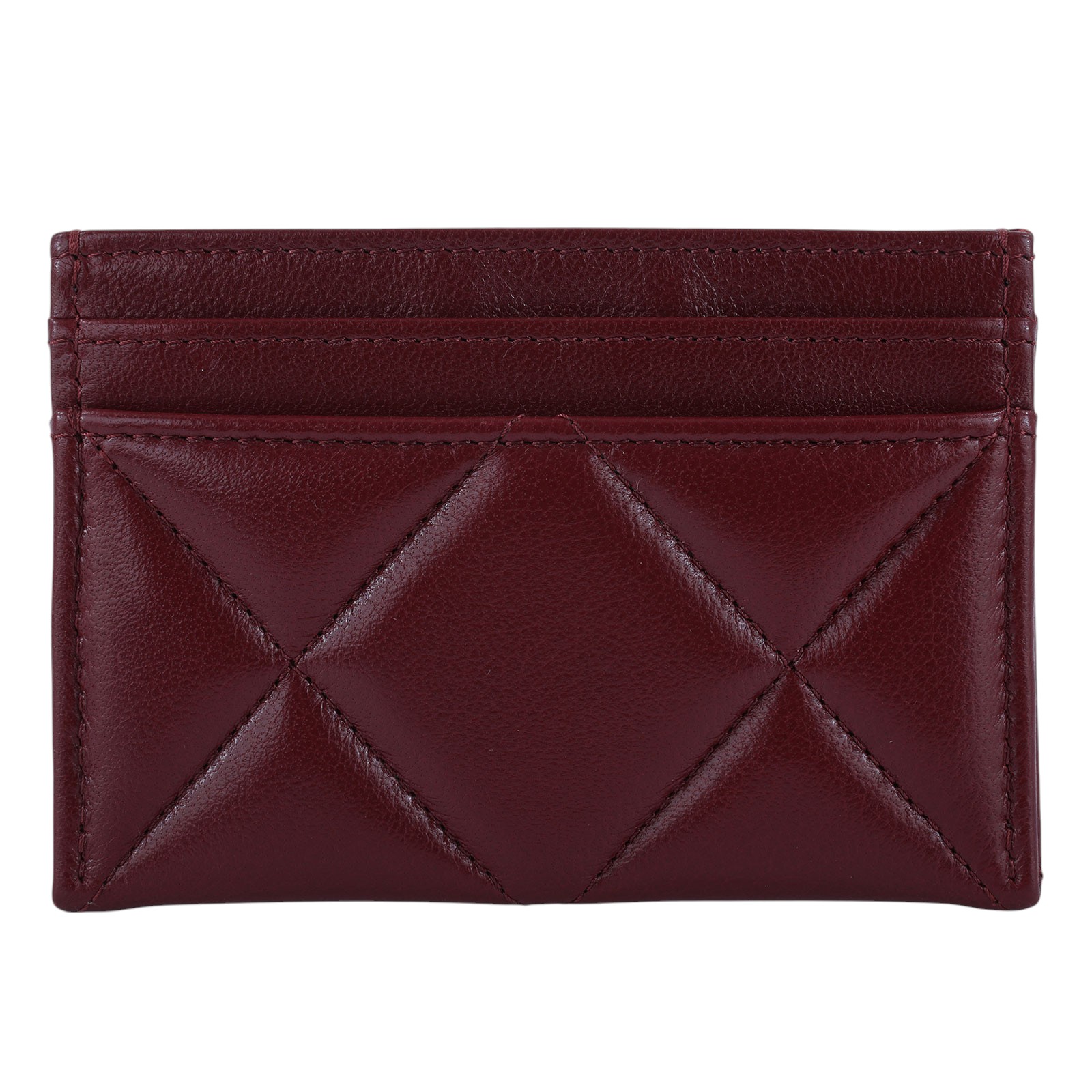 香奈兒 CHANEL 19 菱格紋 錢包 卡夾 AP1167 晶片款 酒紅羊金釦19卡夾 原廠盒子/防塵袋