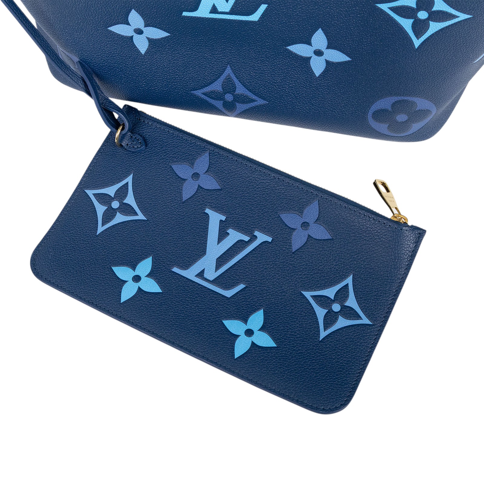 路易威登 LOUIS VUITTON Neverfull MM 托特包 漸層藍 M46514 晶片款 藍漸層NEVERFULL MM 防塵袋/內袋