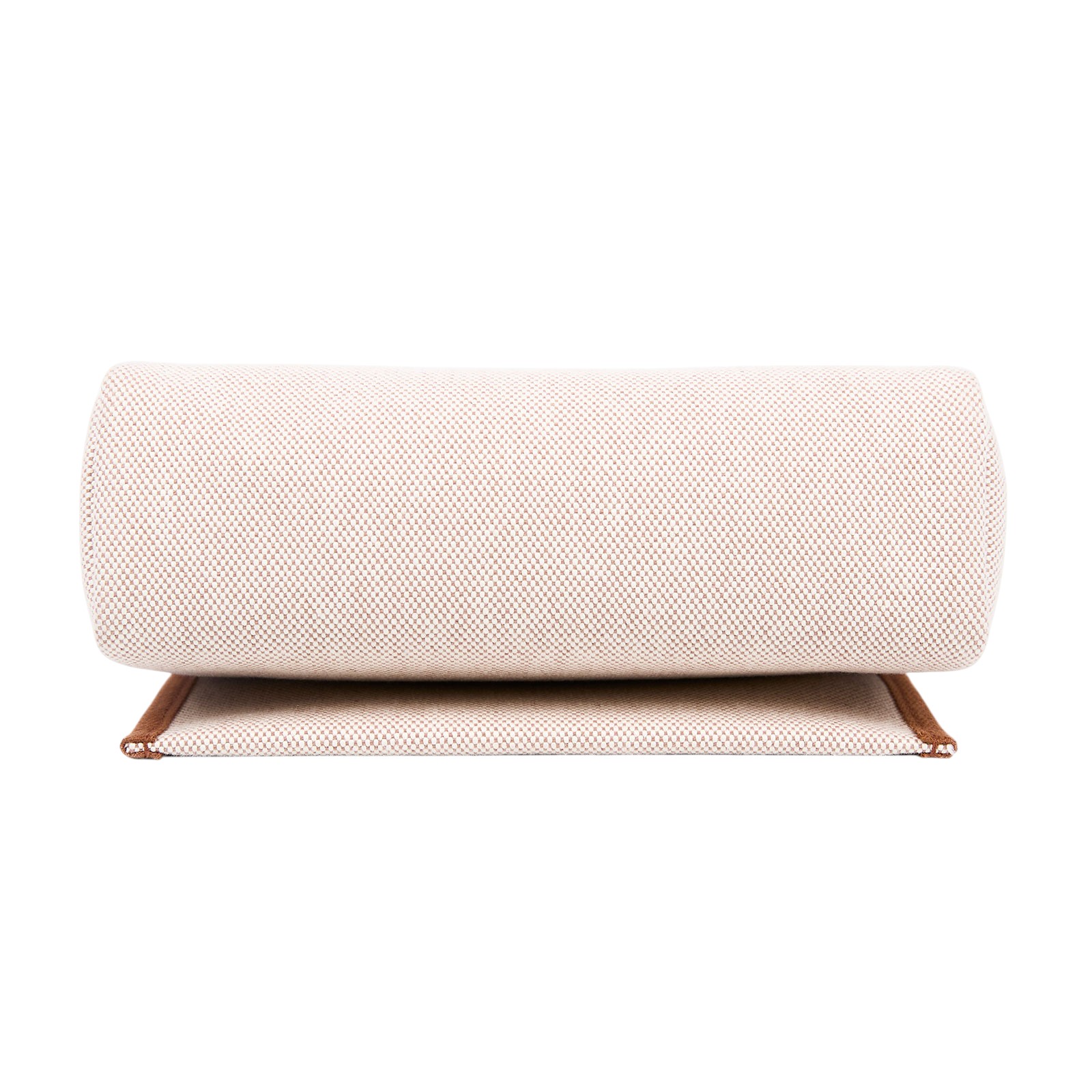 愛馬仕 Hermes Herbag Zip 20 HER20 W刻 金棕拼米白帆布HERBAG20 原廠盒子/防塵袋/背帶