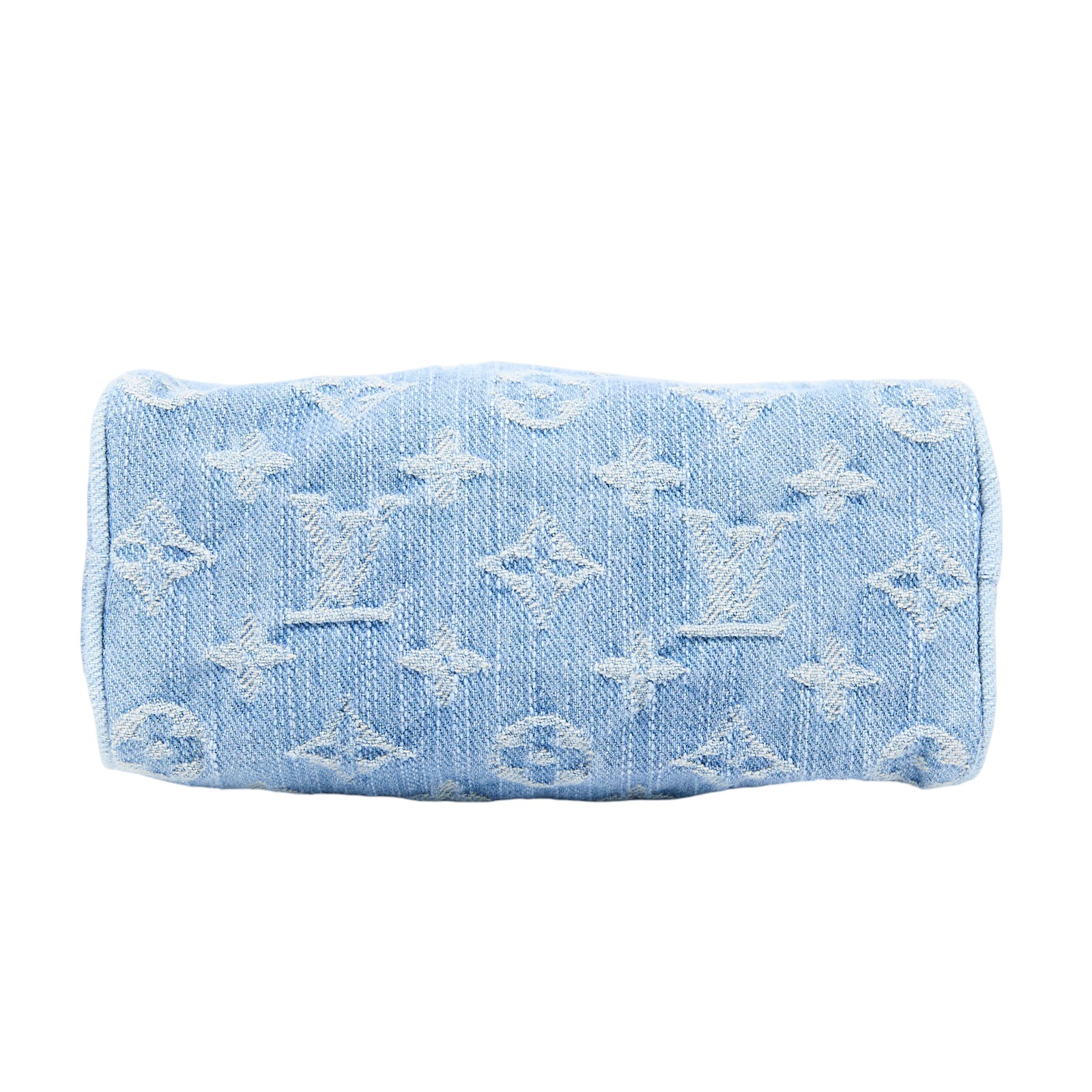 路易威登 LOUIS VUITTON Nano Speedy 手提 肩背包 丹寧 M11212 晶片款 淺藍丹寧 NANO SPEEDY 原廠盒子/防塵袋