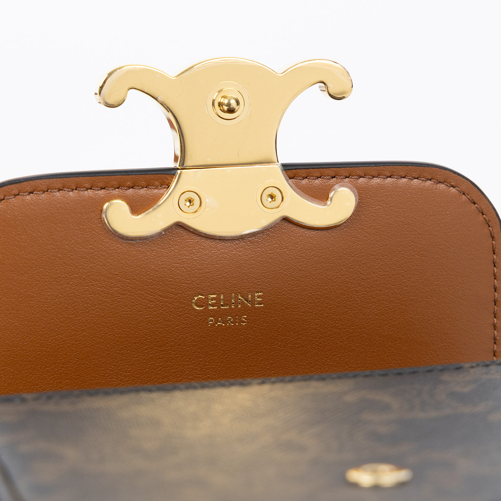 思琳 CELINE Claude 牛皮革 迷你 手袋 10I512DQB 凱旋TRIOMPHE MINI 原廠盒子/防塵袋/購買證明