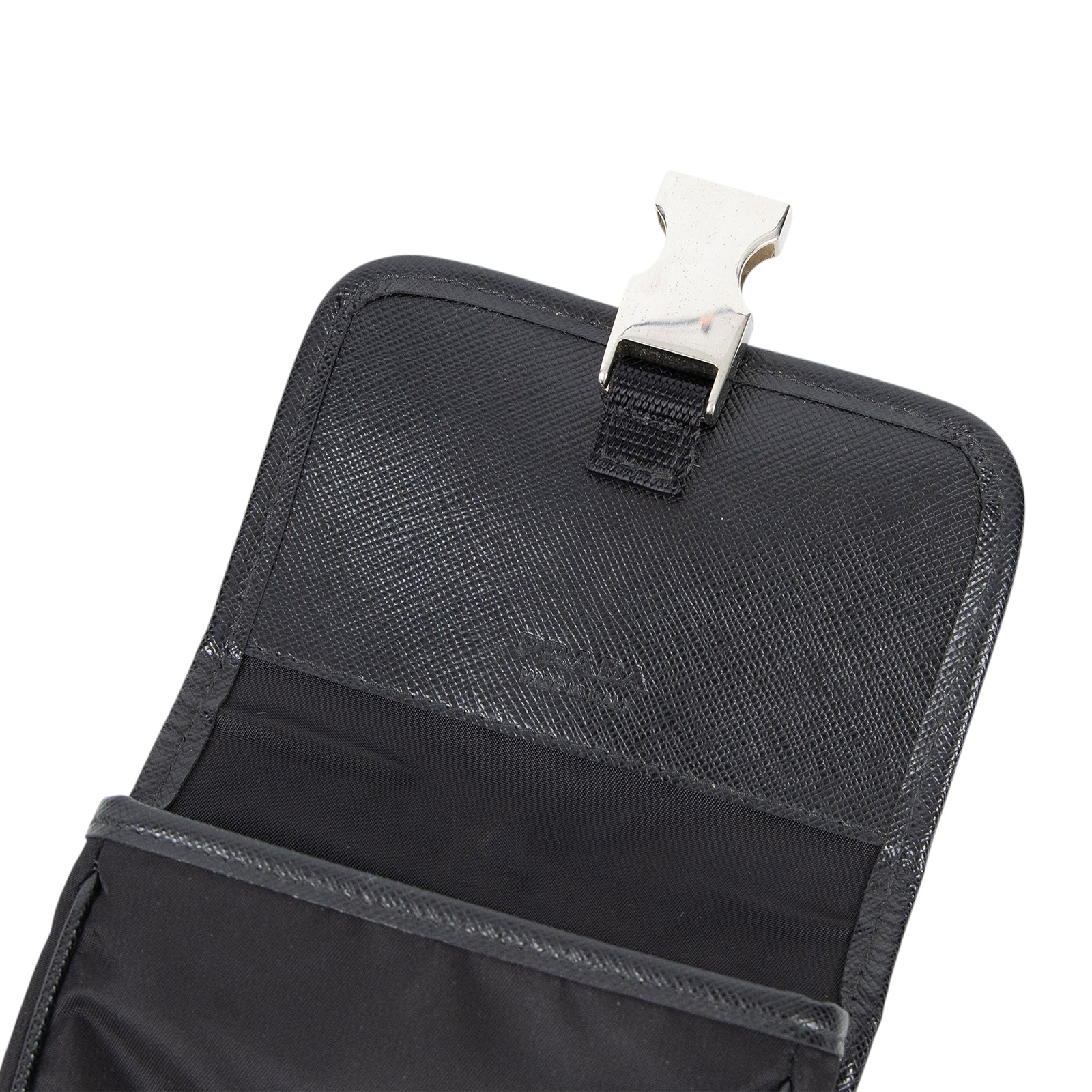 普拉達 PRADA Re-Nylon Saffiano 皮革 智慧型手機 保護套 2ZH109_2DMH 黑尼龍肩背包 原廠盒子/防塵袋