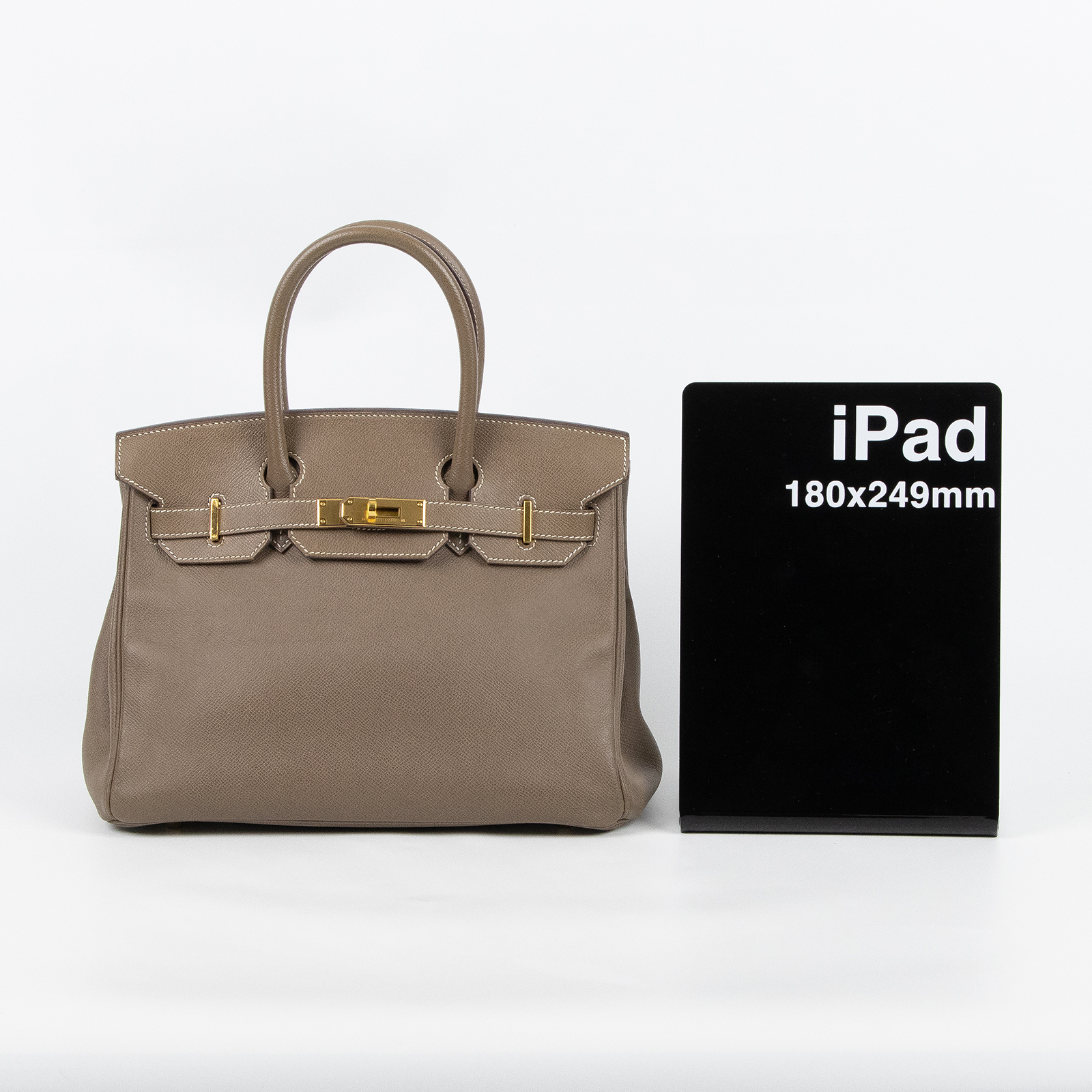 愛馬仕 Hermes Birkin Bag 柏金包 30 BK30 DIS 279 GH D刻 大象灰BIRKIN30 防塵袋/鎖組/雨衣