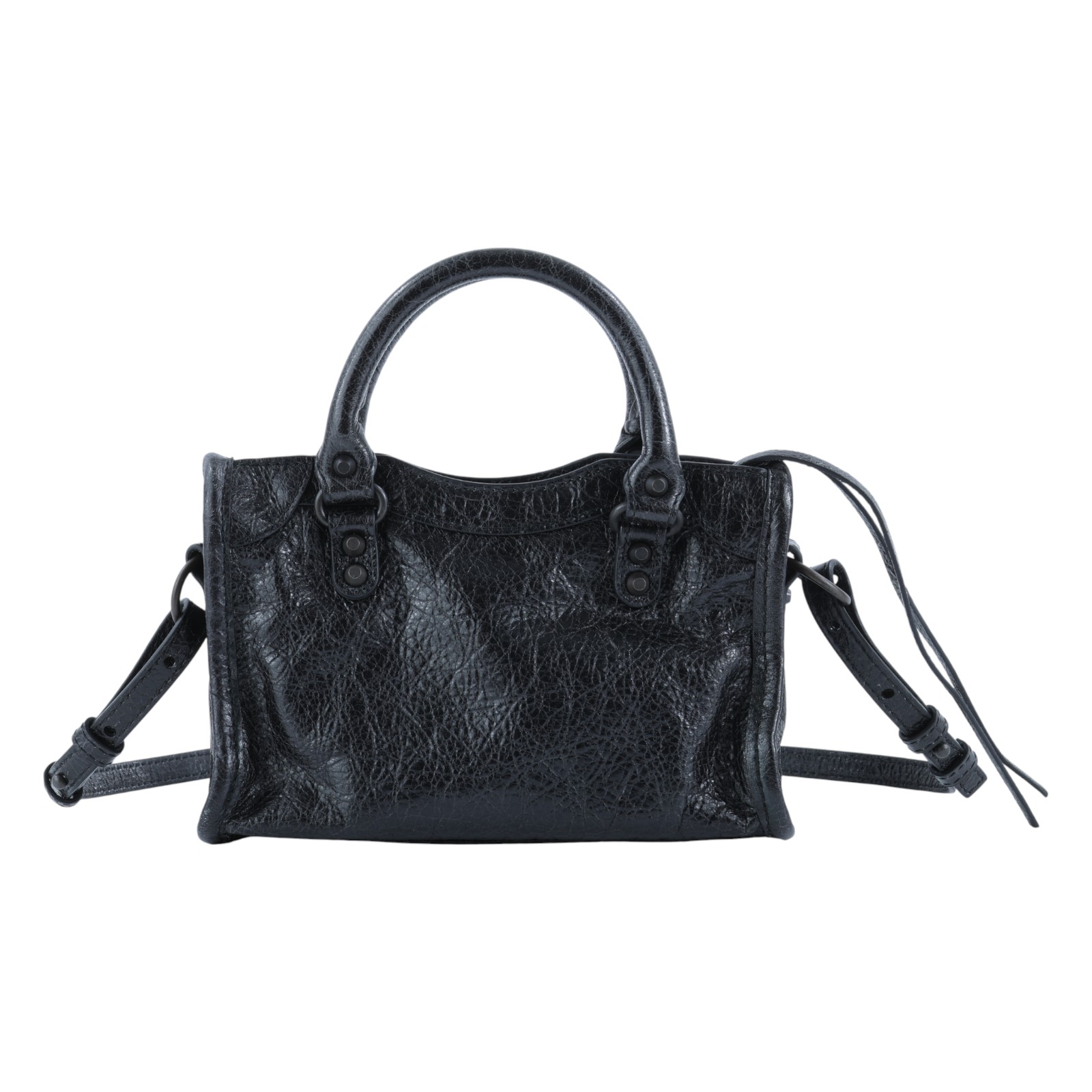 巴黎世家 BALENCIAGA Le City 機車包 Neo 8196712ABEK 黑Le City Bag Nano機車包 防塵袋/購買證明