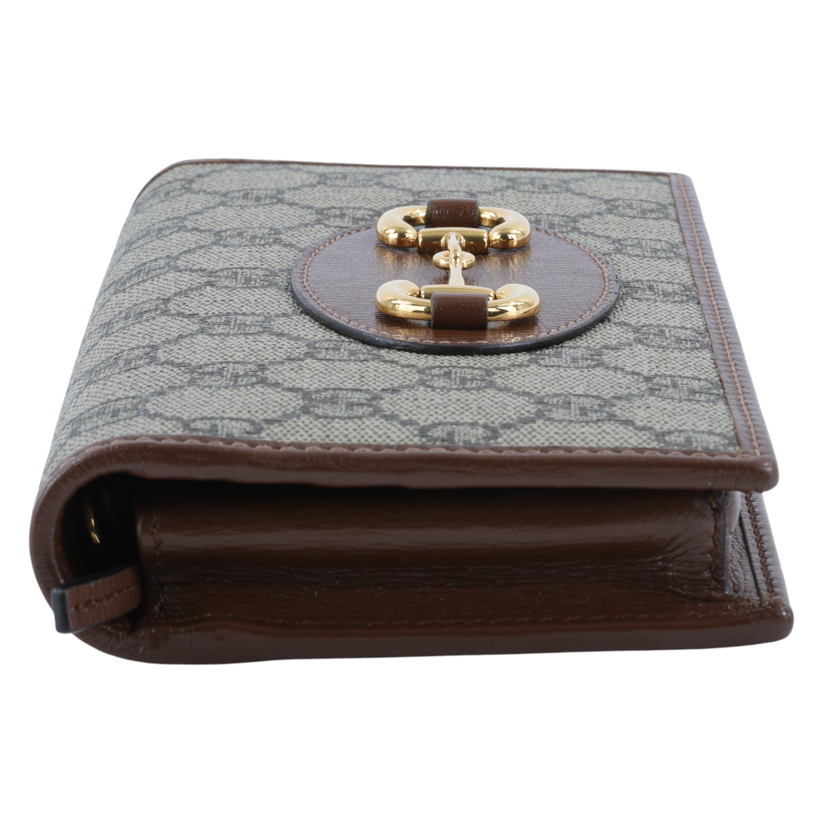 古馳 GUCCI Horsebit 1955 WOC 馬銜釦 金鍊 肩背 斜背 手拿包 621892 92TCG 咖原花1955 WOC 原廠盒子/防塵袋