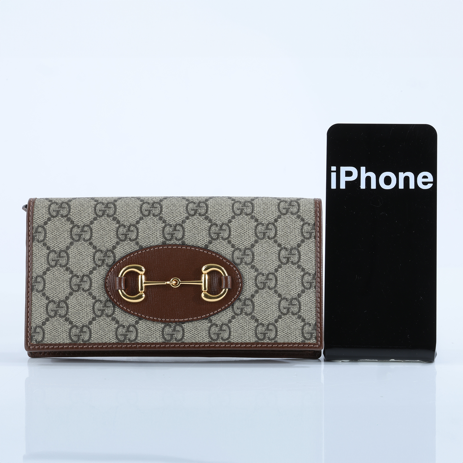 古馳 GUCCI Horsebit 1955 WOC 馬銜釦 金鍊 肩背 斜背 手拿包 621892 92TCG 咖原花1955 WOC 原廠盒子/防塵袋