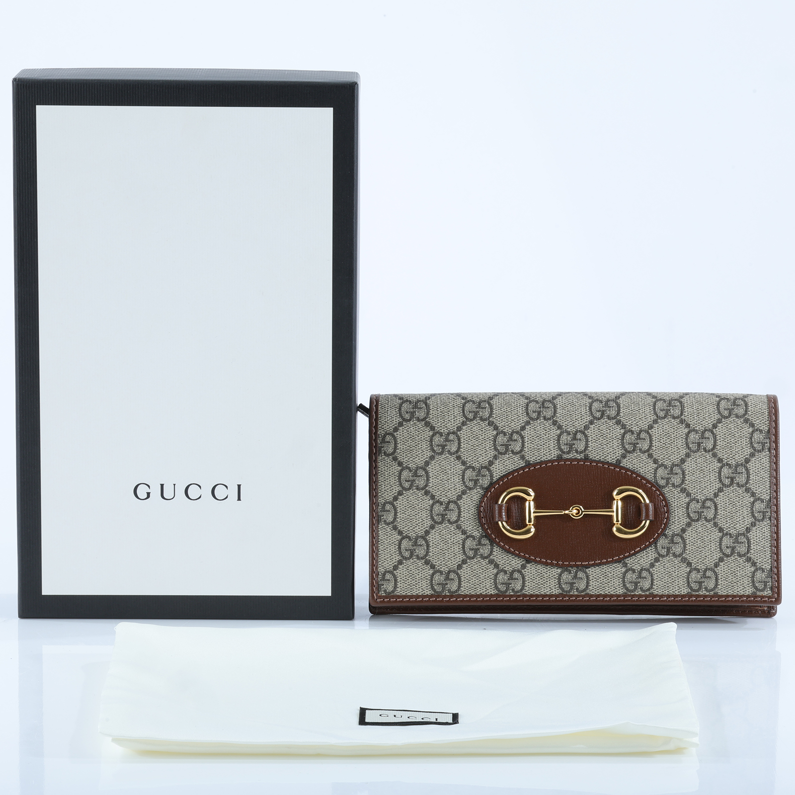 古馳 GUCCI Horsebit 1955 WOC 馬銜釦 金鍊 肩背 斜背 手拿包 621892 92TCG 咖原花1955 WOC 原廠盒子/防塵袋