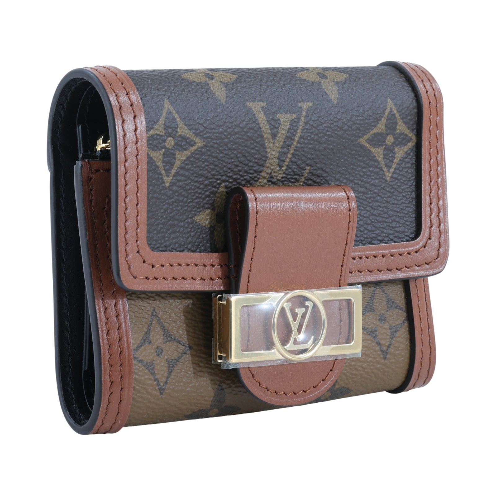 路易威登 LOUIS VUITTON Dauphine 小型錢包 短夾 M68725 晶片款 原花Dauphine三折短夾 原廠盒子/防塵袋