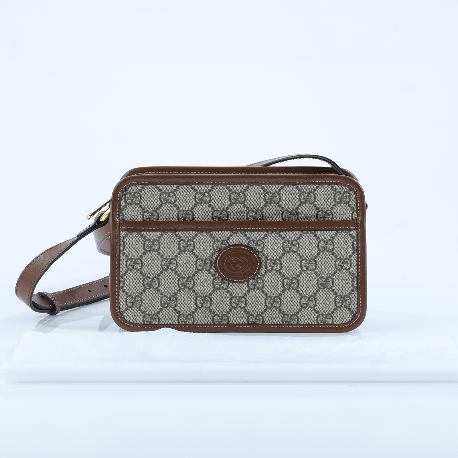古馳 GUCCI Interlocking G 迷你袋 隨身 肩背 斜背包 658572 92TCG 棕GG紋相機包 無附屬品