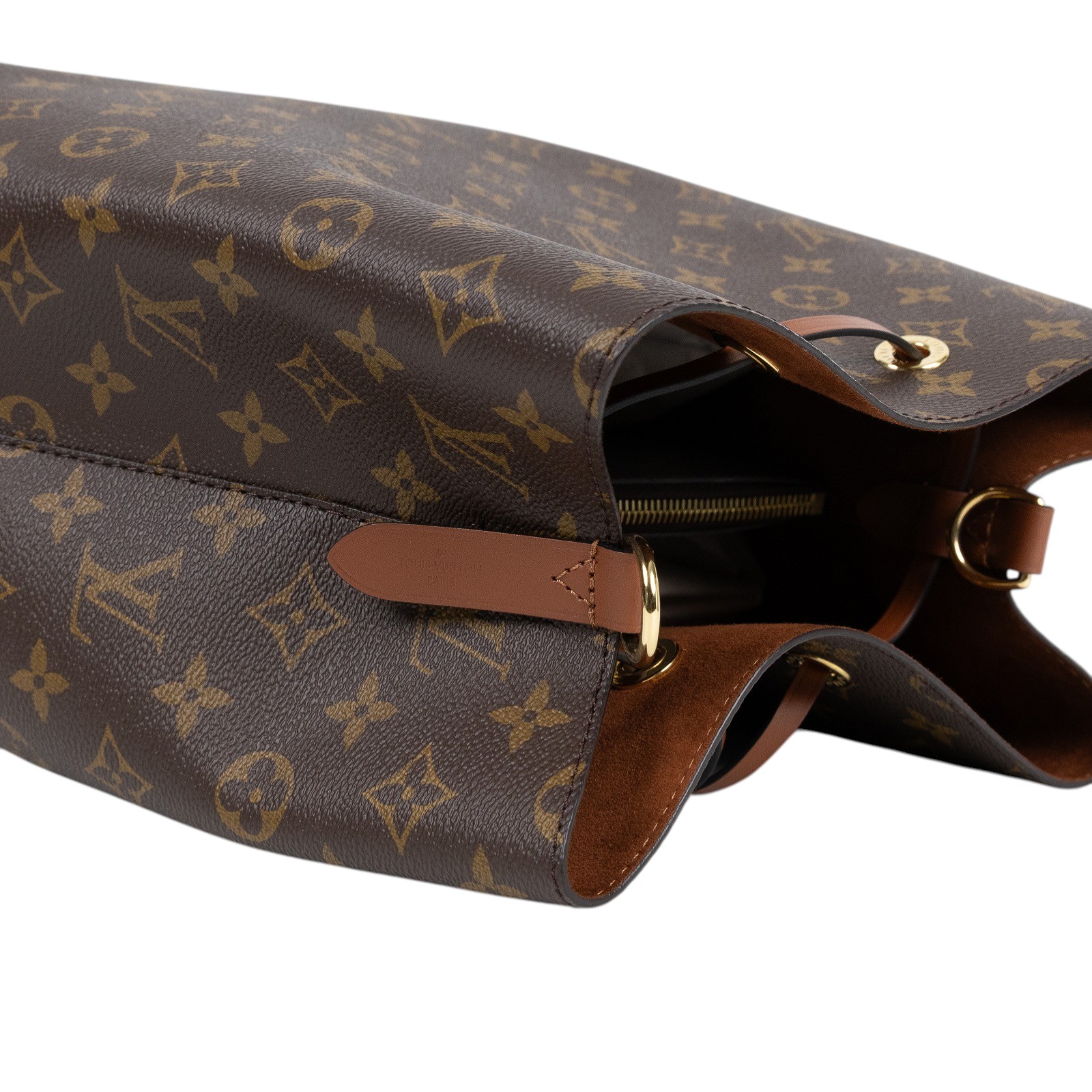 路易威登 LOUIS VUITTON NéoNoé MM 經典帆布 肩背 水桶包 棕色 M44887 晶片款 棕色原花NEONOE 防塵袋/背帶/購買證明