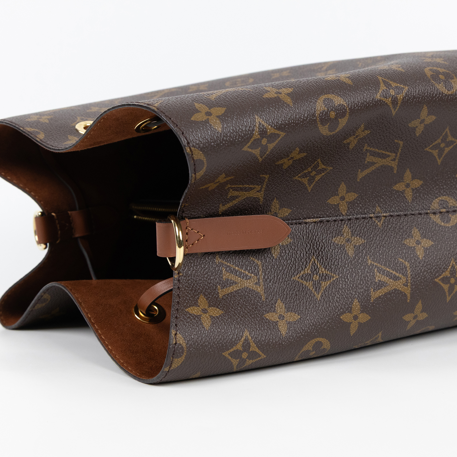 路易威登 LOUIS VUITTON NéoNoé MM 經典帆布 肩背 水桶包 棕色 M44887 晶片款 棕色原花NEONOE 防塵袋/背帶/購買證明