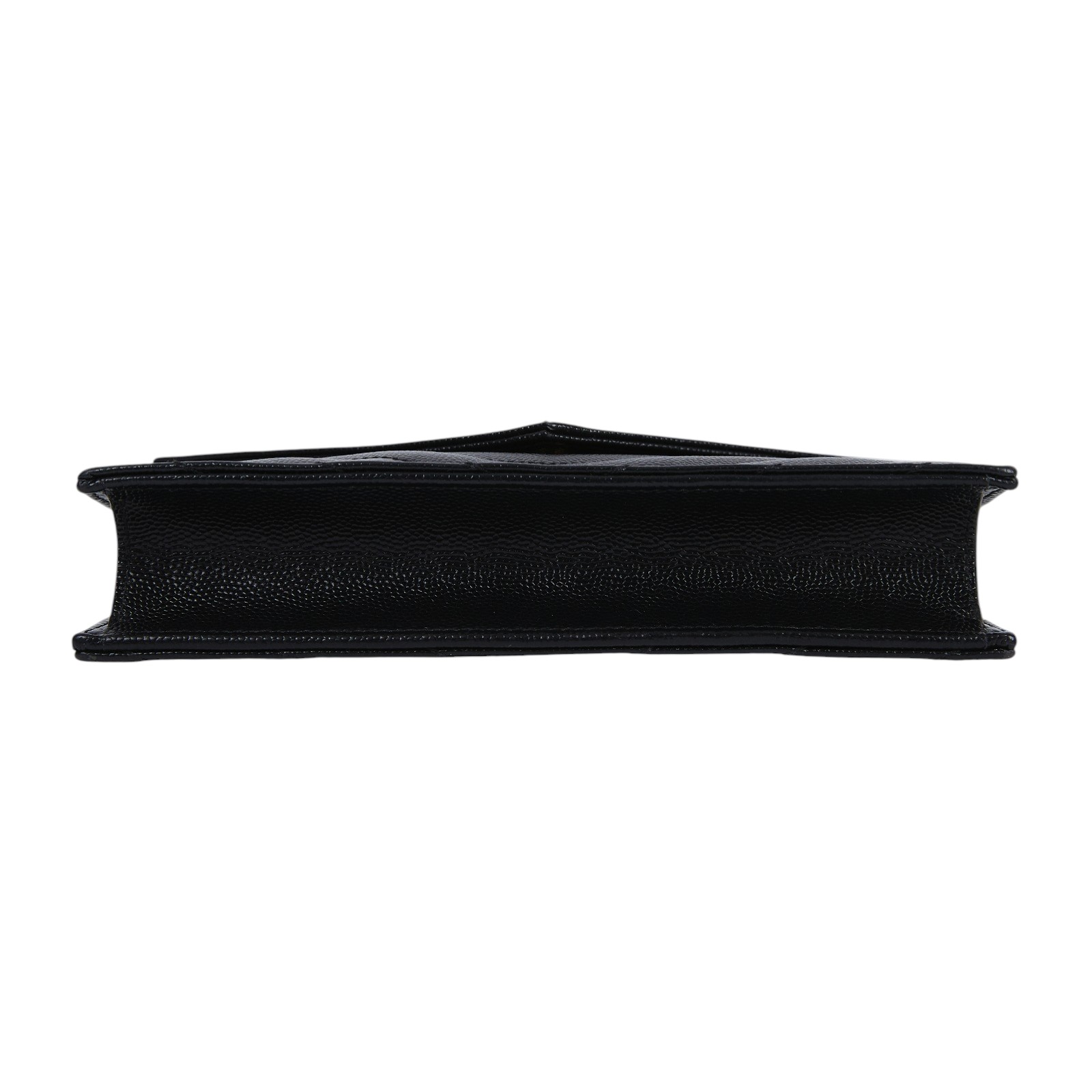聖羅蘭 YSL SAINT LAURENT Cassandre 信封袋式 鏈條 錢包 742920BOW01 黑金魚子醬WOC 背帶