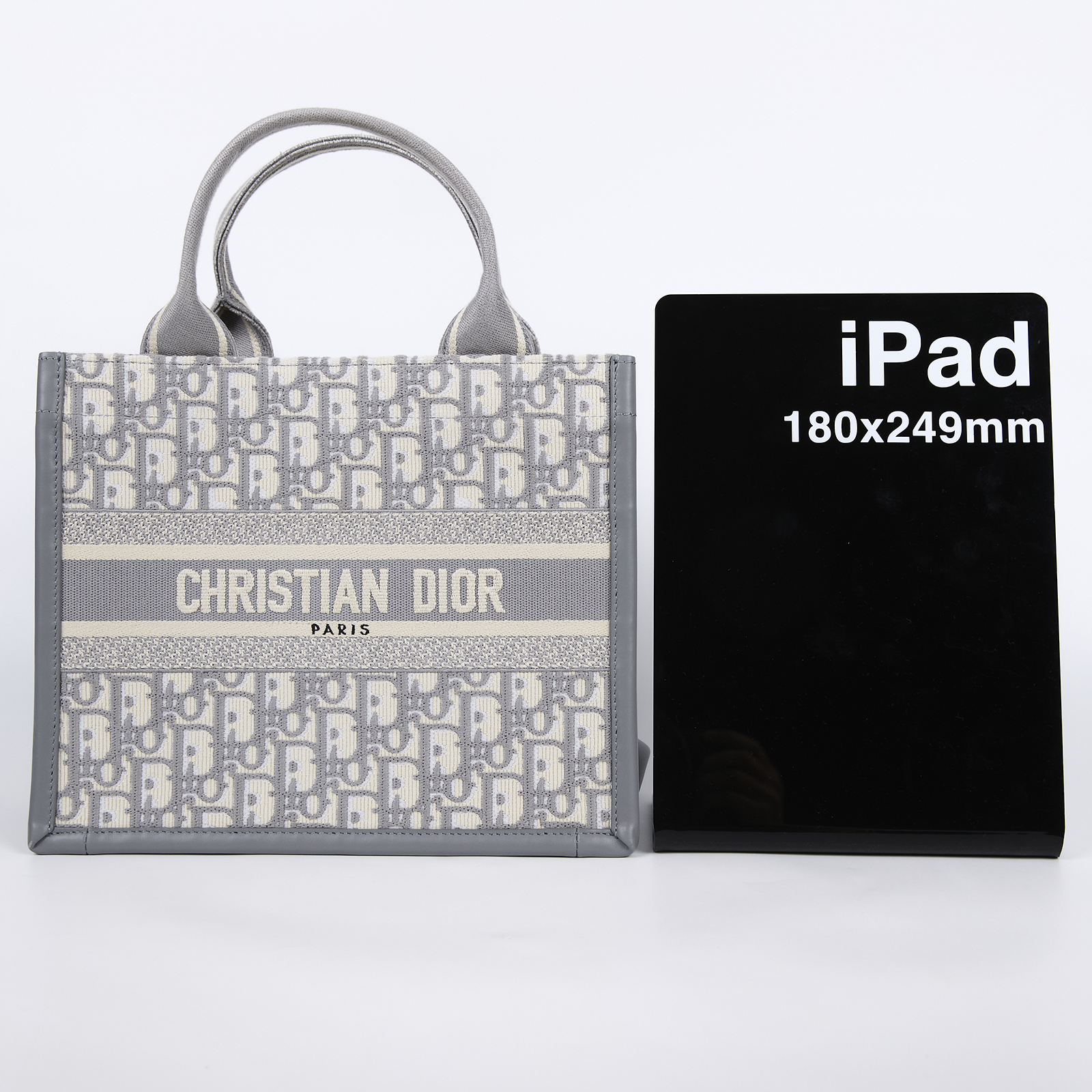 迪奧 CHRISTIAN DIOR Book Tote 中型 托特包 M1324CZBB 灰色新款BOOKTOTE 中號 背帶