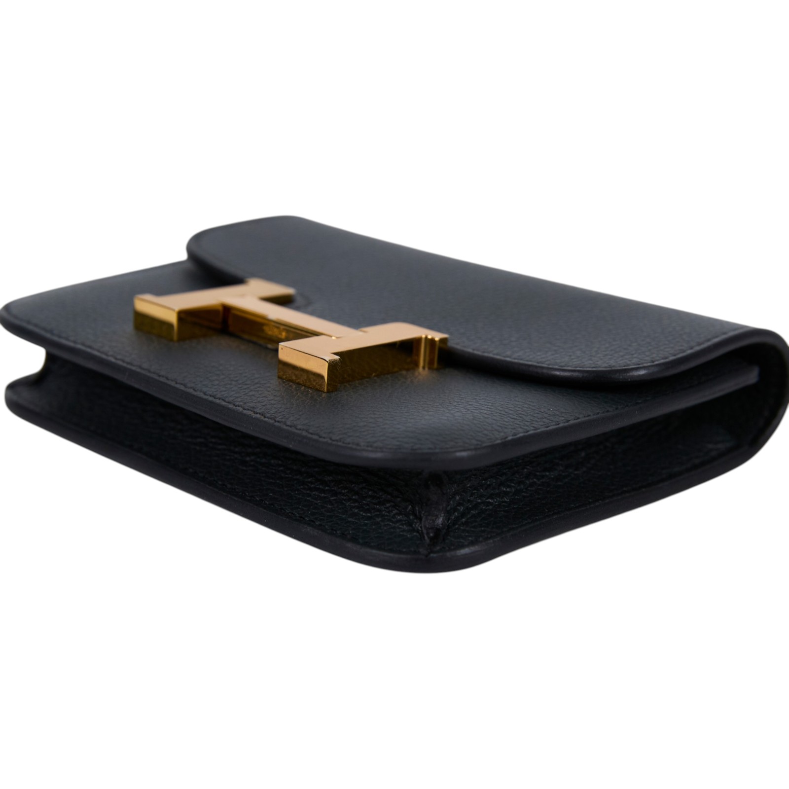 愛馬仕 Hermes Constance Bag 康康包 短夾 Slim  CNSLIM W刻 灰藍CONSTANCE SLIM 原廠盒子