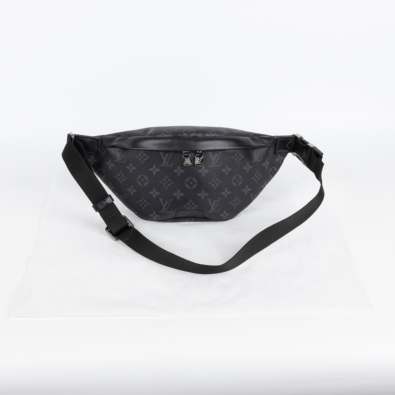 路易威登 LOUIS VUITTON Discovery PM 腰包 Eclipse 黑色 M46035 黑原花腰包 無附屬品