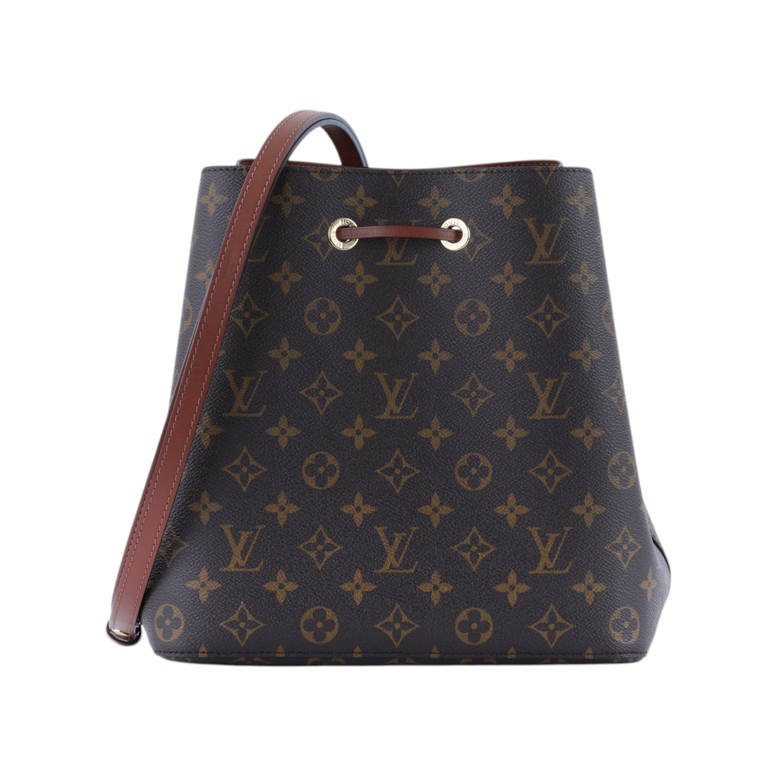 路易威登 LOUIS VUITTON NéoNoé MM 經典帆布 肩背 水桶包 棕色 M44887 晶片款 棕原花NéoNoé MM 原廠盒子/防塵袋/背帶