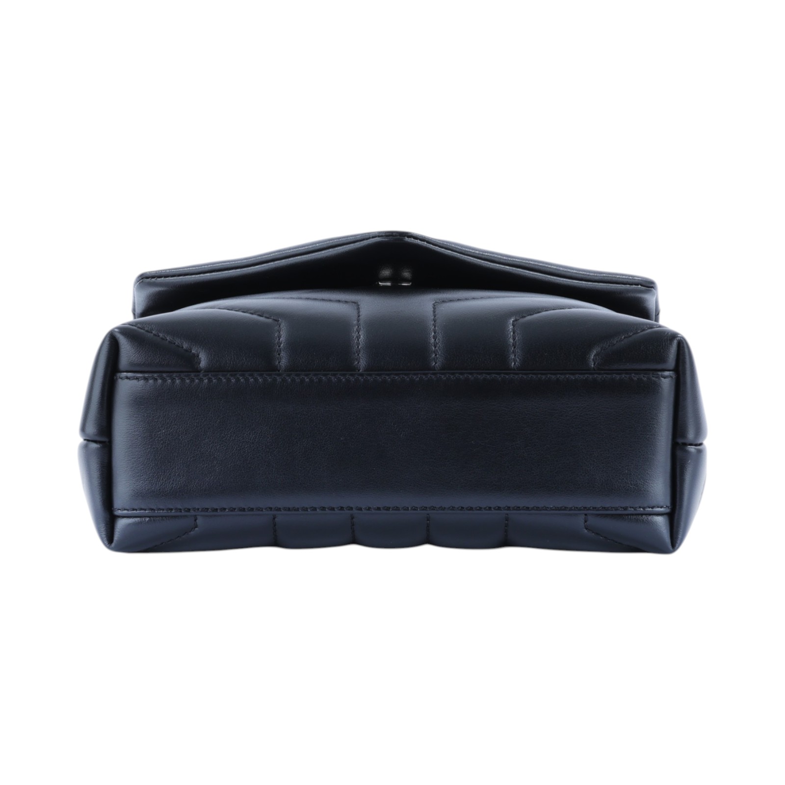 聖羅蘭 YSL SAINT LAURENT Loulou 絎縫 皮革 TOY 手袋 銀色五金 630951DV706 黑Loulou Toy 原廠盒子/購買證明