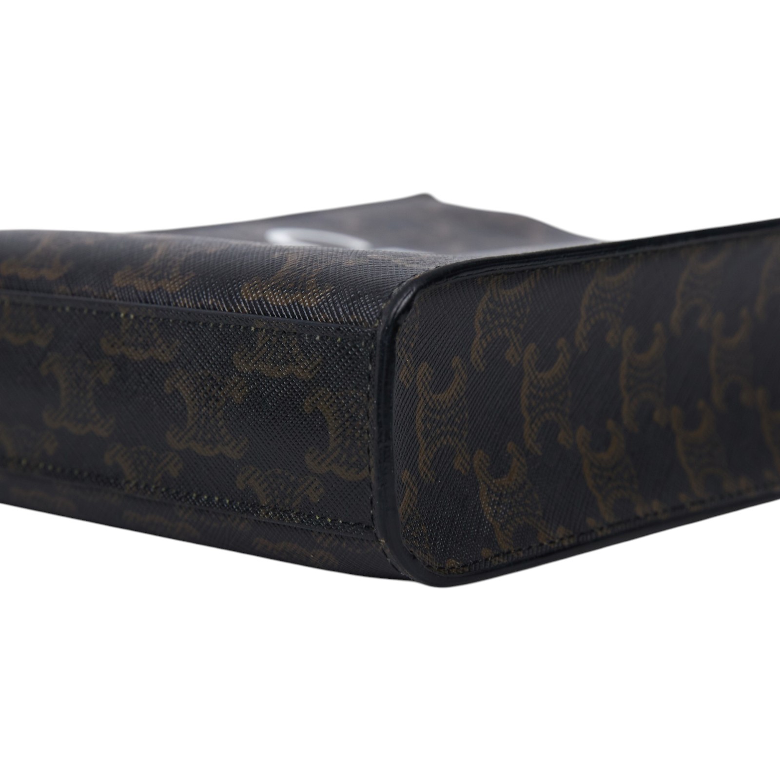 思琳 CELINE Triomphe帆布 迷你 直式 Cabas 肩背 手提包 194372BZK 原花TRIOMPHE琴譜包 背帶