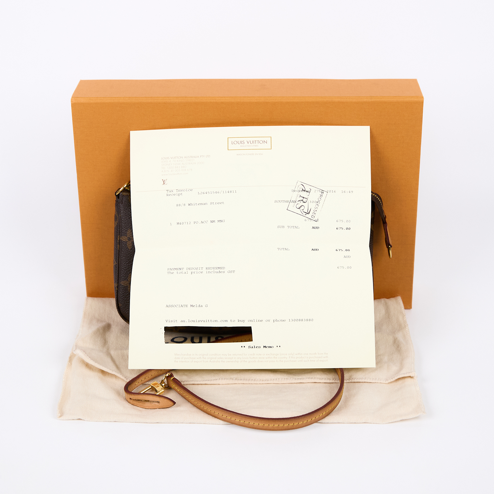 路易威登 LOUIS VUITTON Monogram 經典帆布 手提 麻將包 M40712 原花麻將包 原廠盒子/防塵袋/背帶/購買證明