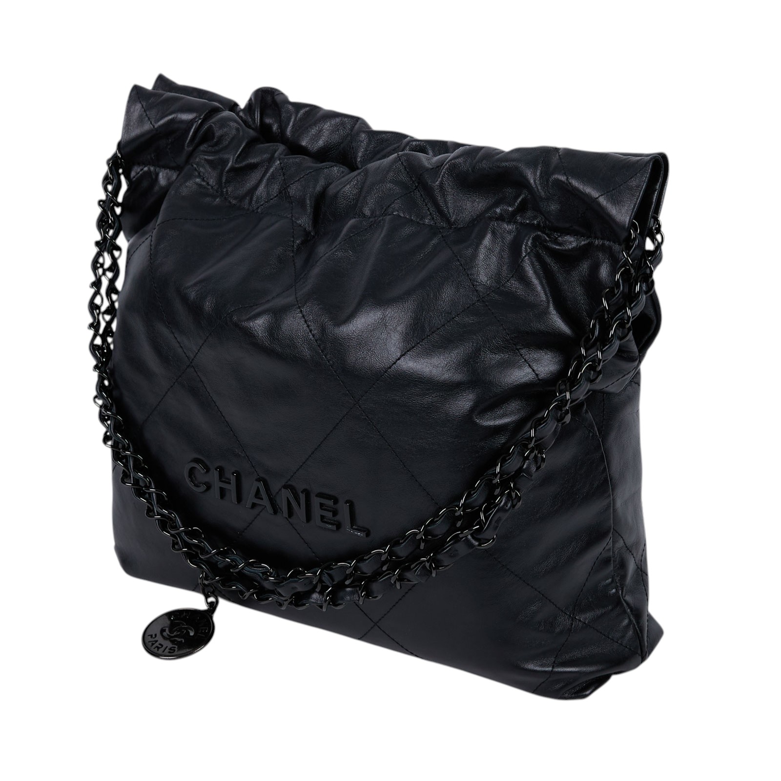 香奈兒 CHANEL 22 小型 束口包 AS3260 晶片款 SO BLACK 22BAG 小號 防塵袋/內袋
