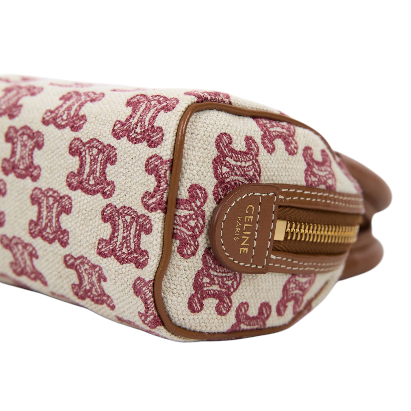 思琳 CELINE Mini Boston 手提包 斜背包 凱旋門 195112CS8 原花帆布MINI波士頓包 防塵袋/背帶/購買證明影本