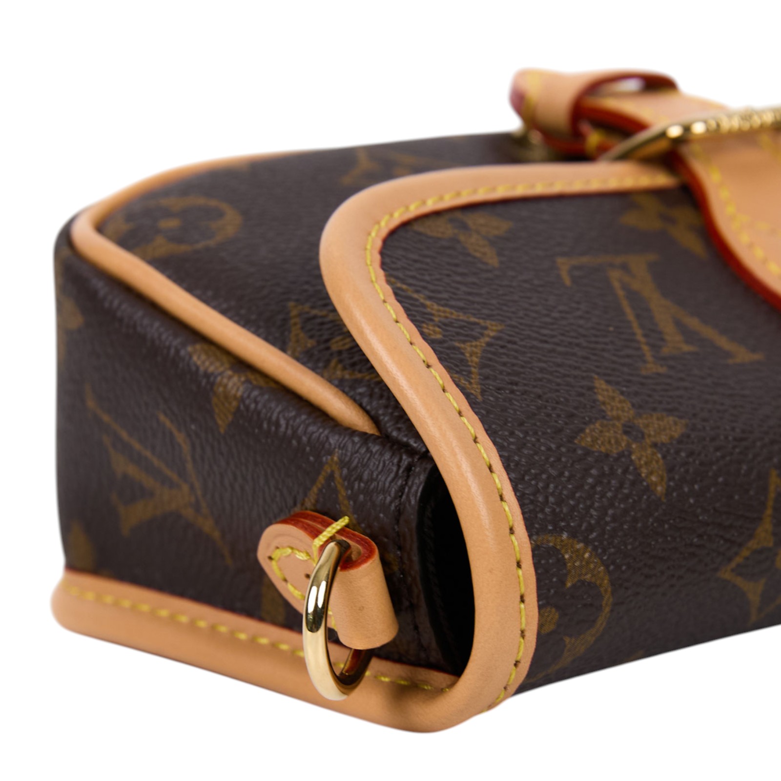 路易威登 LOUIS VUITTON Nano Diane 腋下包法棍 單肩背包 經典帆布 M83298 晶片款  原廠盒子/防塵袋/背帶2