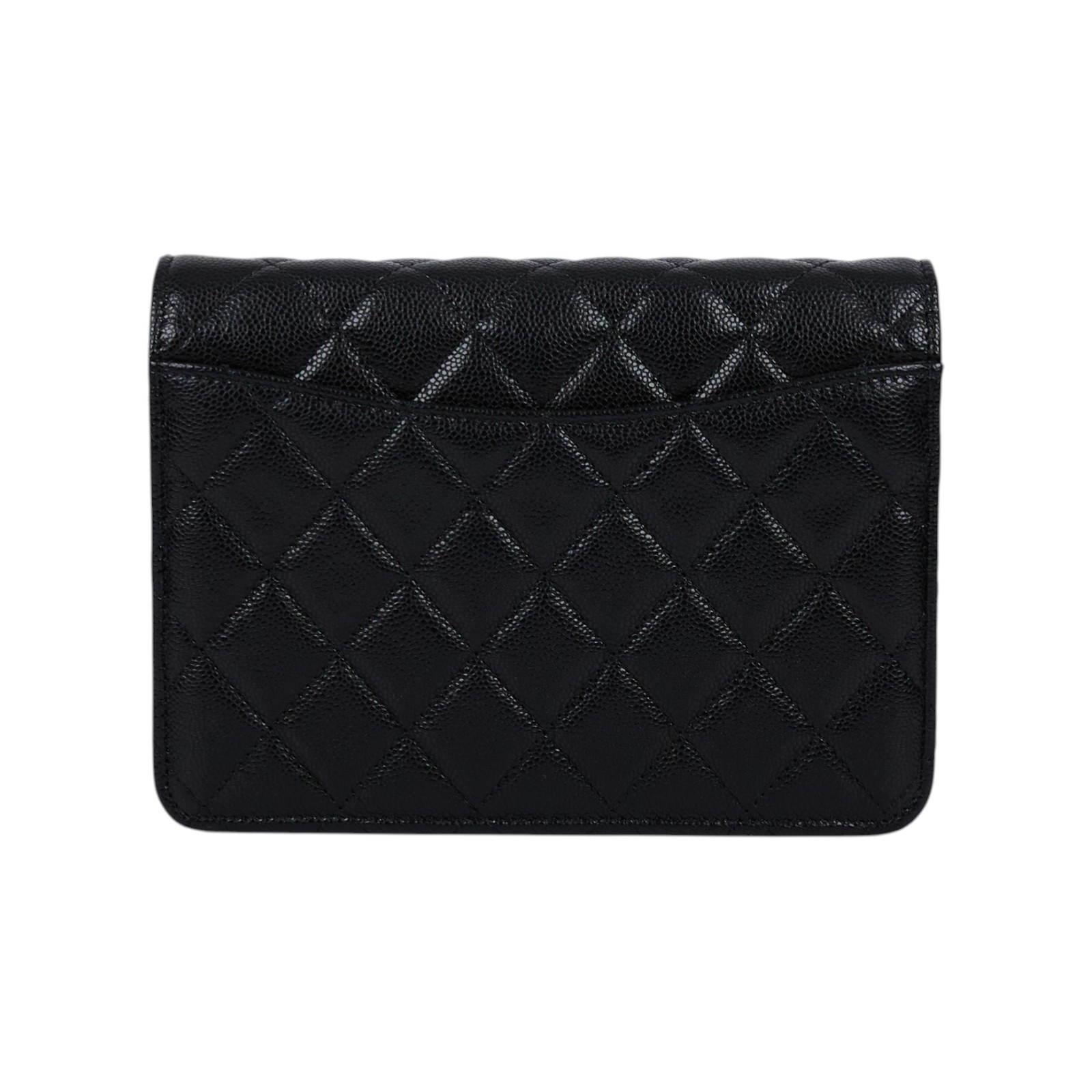 香奈兒 CHANEL Coco Mark WOC 錢包 斜背包 AP3745 晶片款 黑金荔枝牛WOC 防塵袋