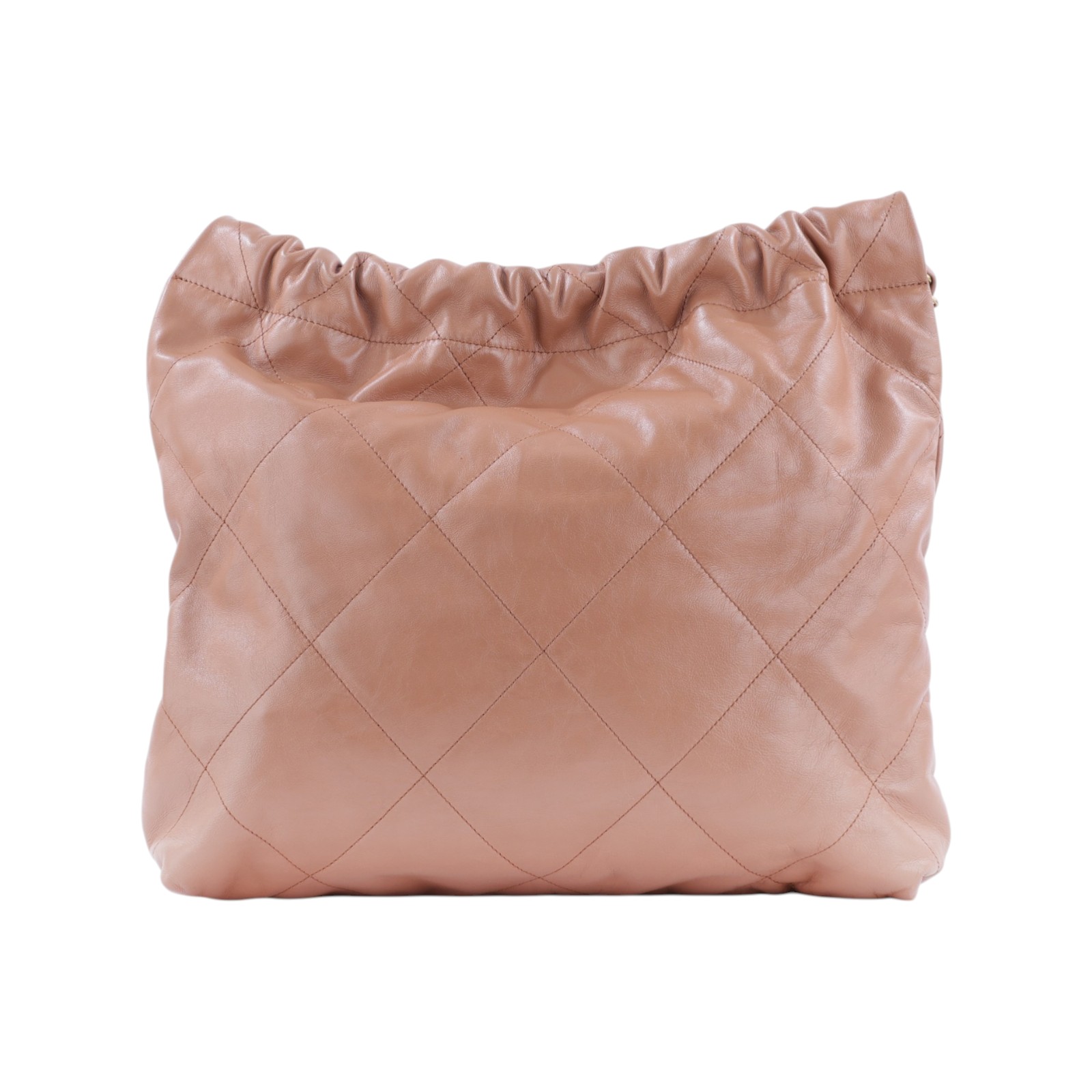 香奈兒 CHANEL 22 中型 束口包 AS3261 晶片款 奶茶金釦22包 中號 防塵袋/內袋