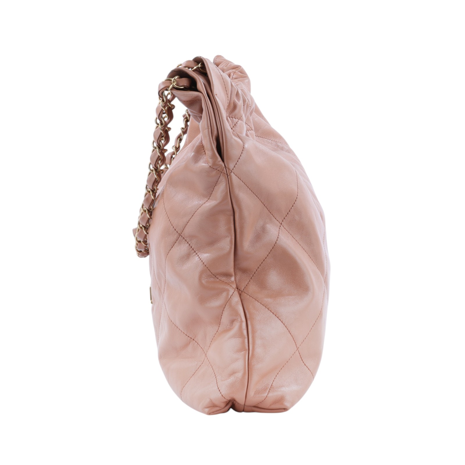 香奈兒 CHANEL 22 中型 束口包 AS3261 晶片款 奶茶金釦22包 中號 防塵袋/內袋