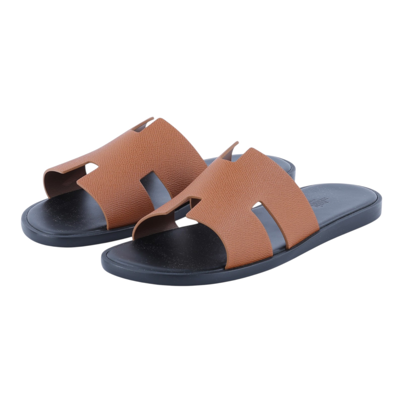 愛馬仕 Hermes Izmir 涼鞋 男鞋 H252809ZH20420 / 金棕EPSOM IZMIR拖鞋#42 原廠盒子/防塵袋/購買證明