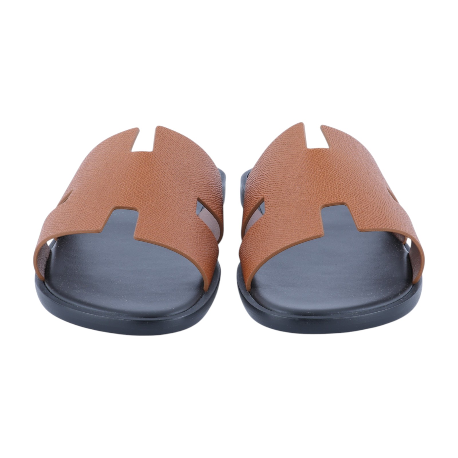 愛馬仕 Hermes Izmir 涼鞋 男鞋 H252809ZH20420 / 金棕EPSOM IZMIR拖鞋#42 原廠盒子/防塵袋/購買證明