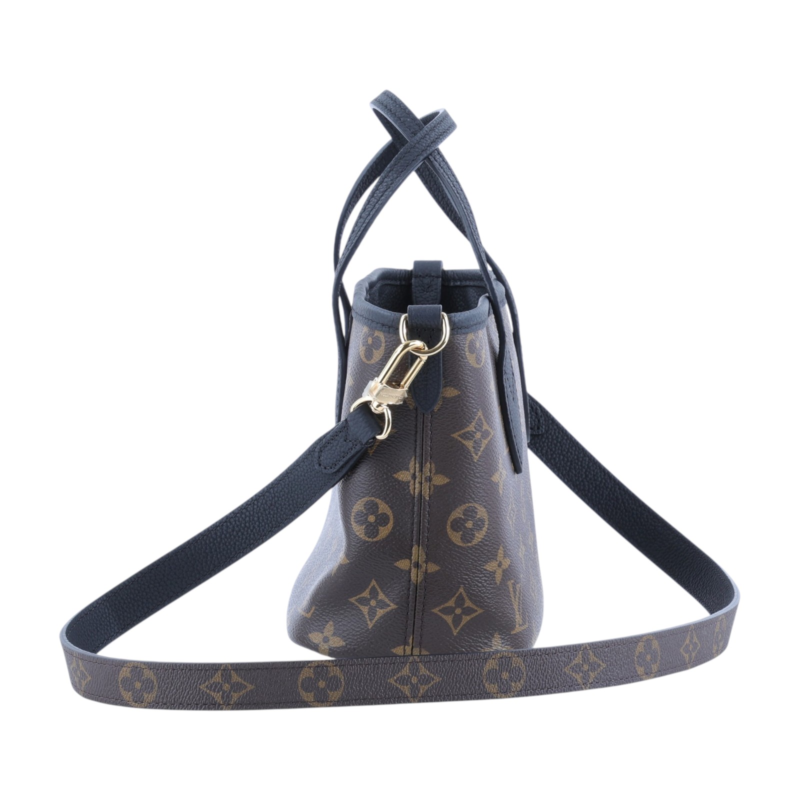 路易威登 LOUIS VUITTON Neverfull Bandoulière Inside Out BB 托特包 黑色 M12099 晶片款  背帶/內袋